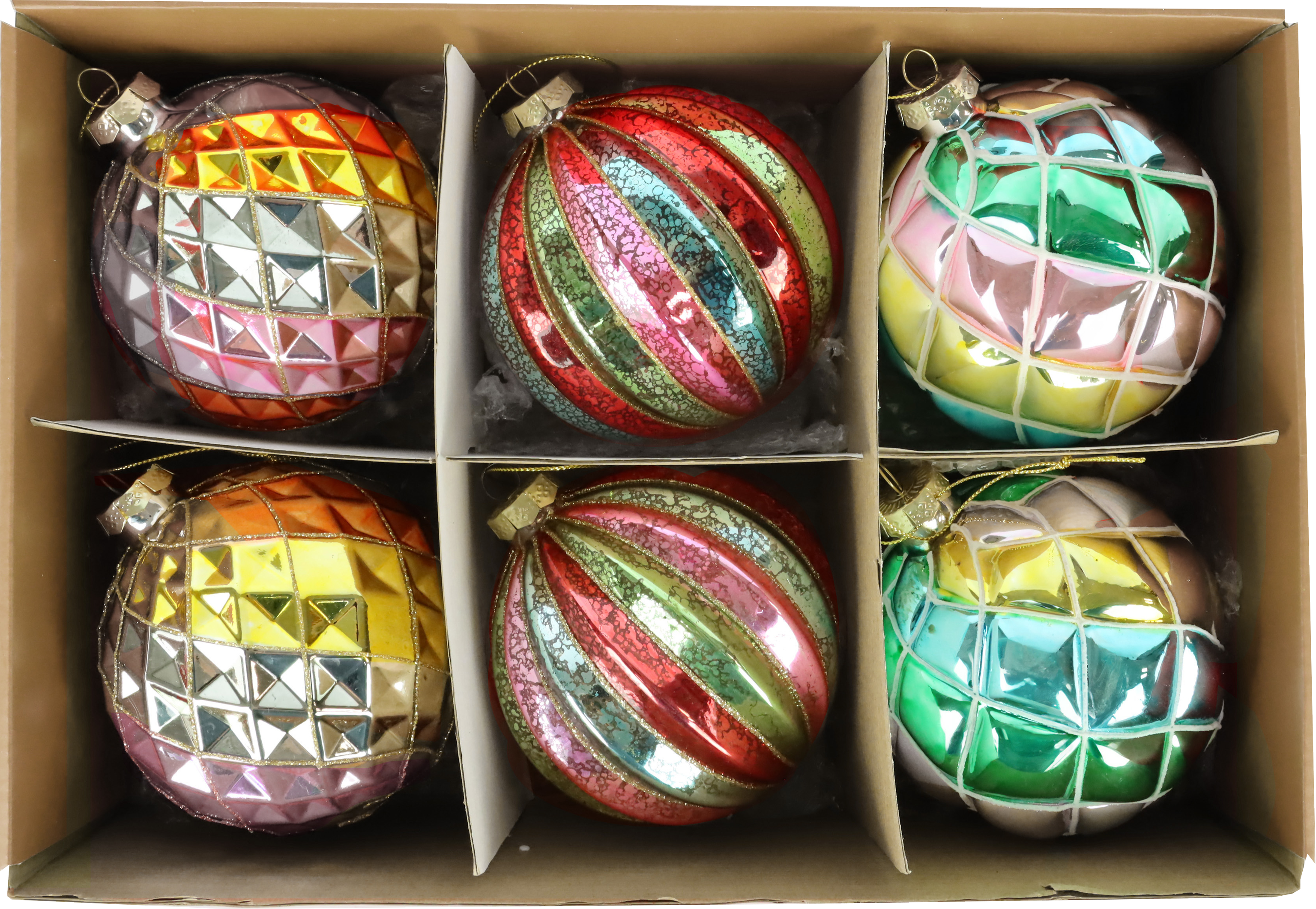 1035 BOLAS DE CRISTAL «ARLEQUÍN» S/6