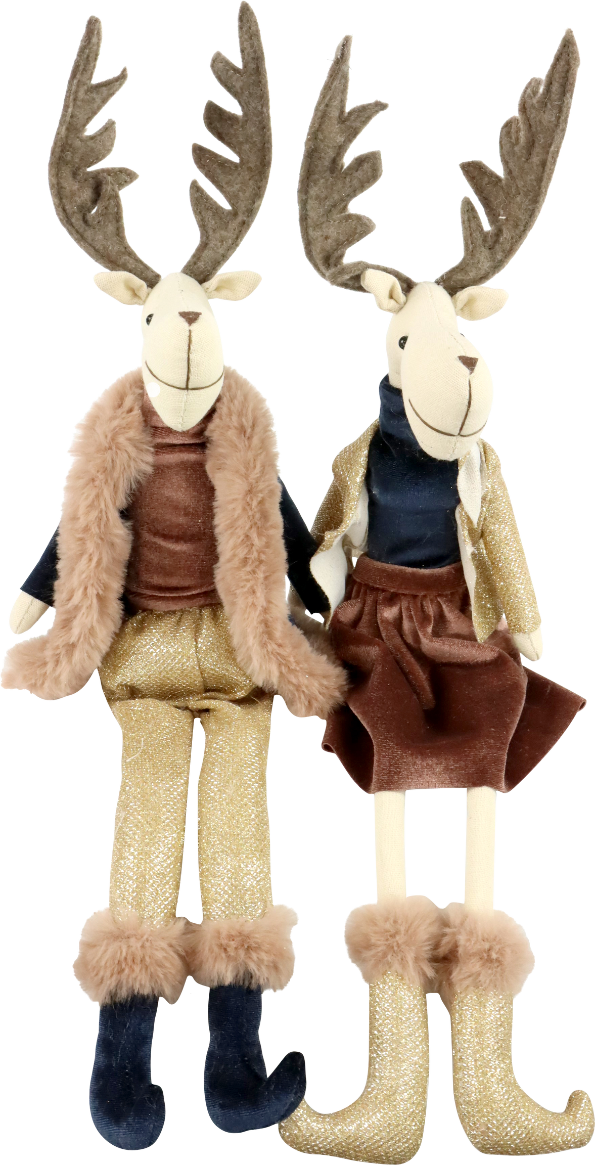 1048 DECO-MOOSEPAIR GLAMOUR  S/2