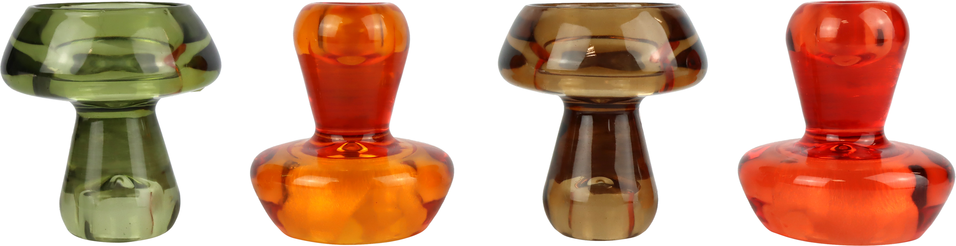 1058 PORTE-BOUGIES À MUSHROOM GLOW  4P