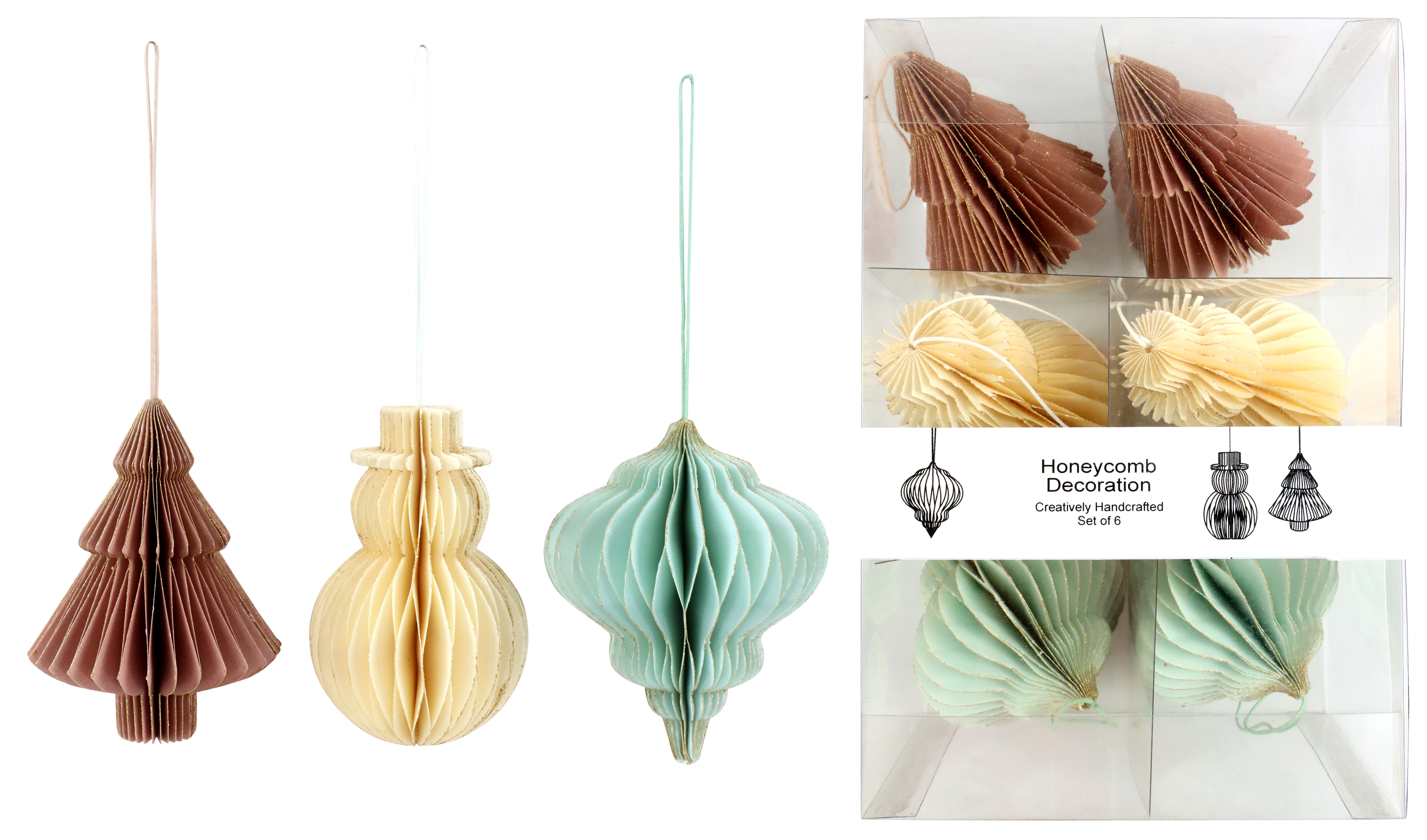 1293 FESTSCHMUCK HONEYCOMB  S/6