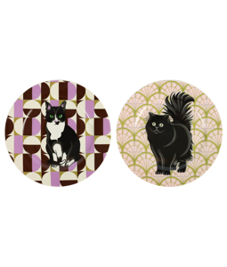1501 PLATES CUTE CATS  S/2