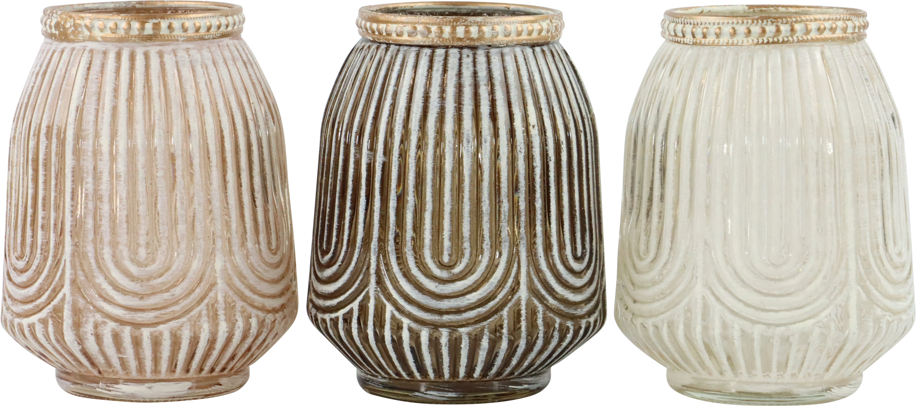 1525 VASES/LANTERN FÈS  S/3