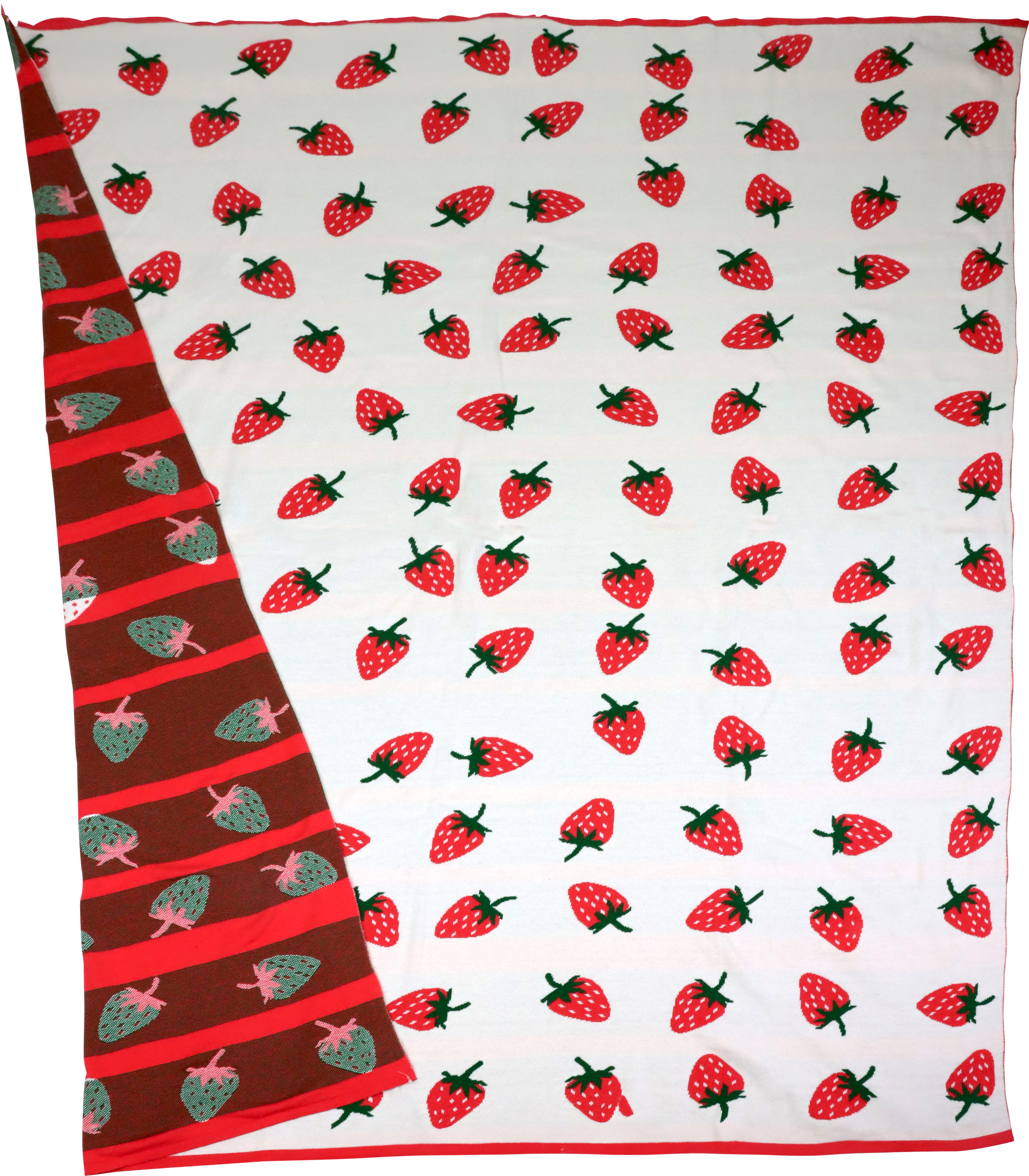 1610 STRICKDECKE STRAWBERRY 125X160