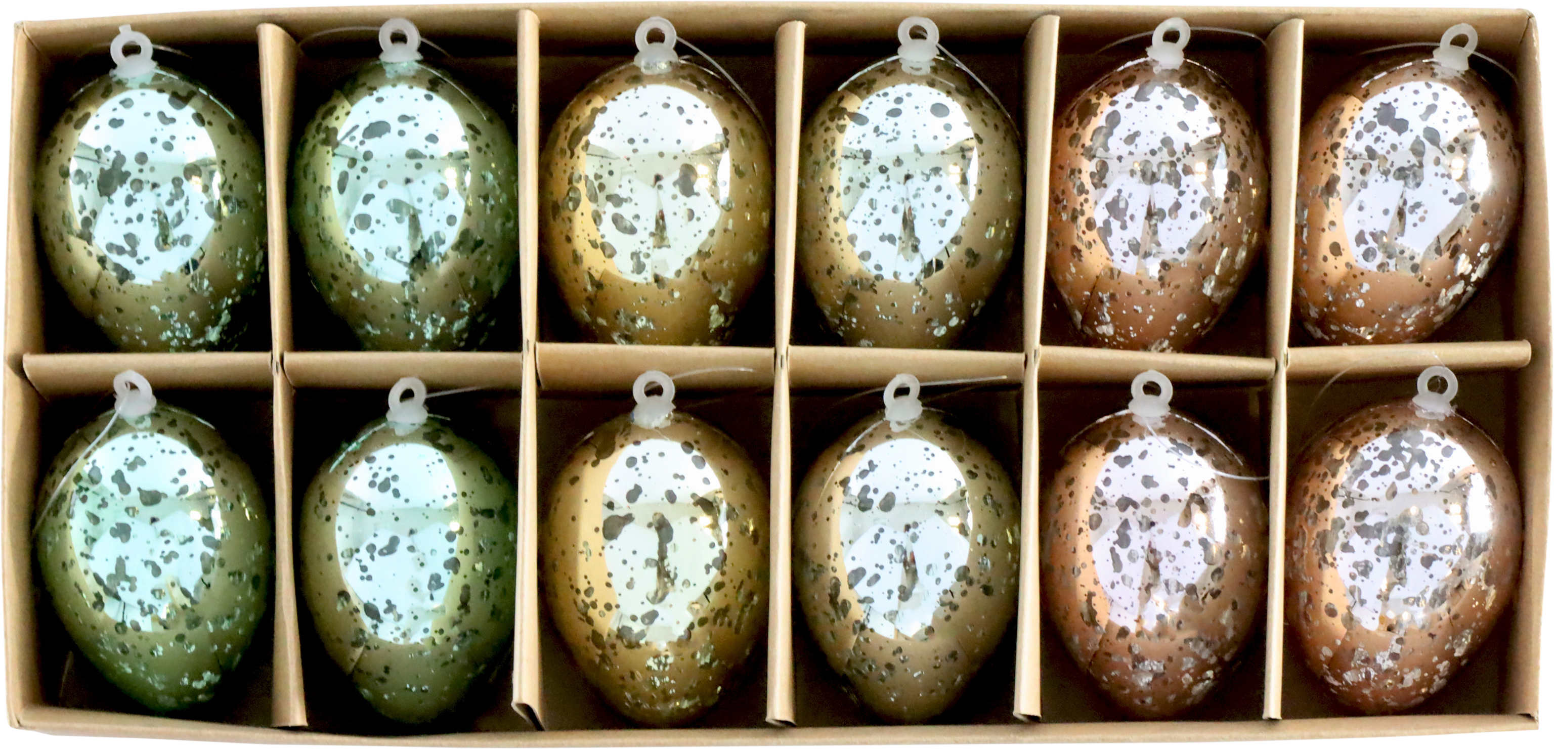 1684 HUEVOS DECORATIVOS  GLOW  S/12