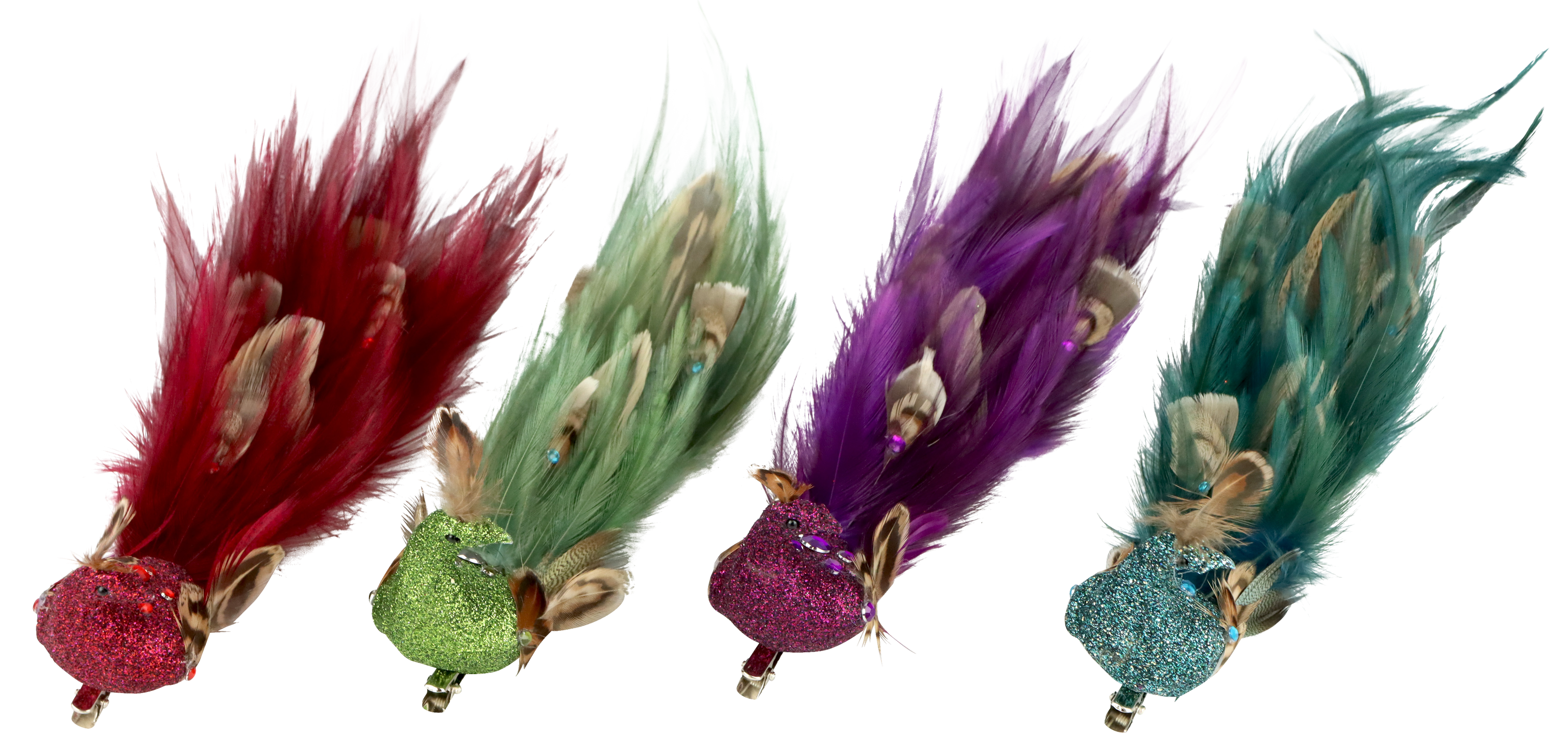 1695 PINZAS DECORATIVAS PEACOCK  S/4