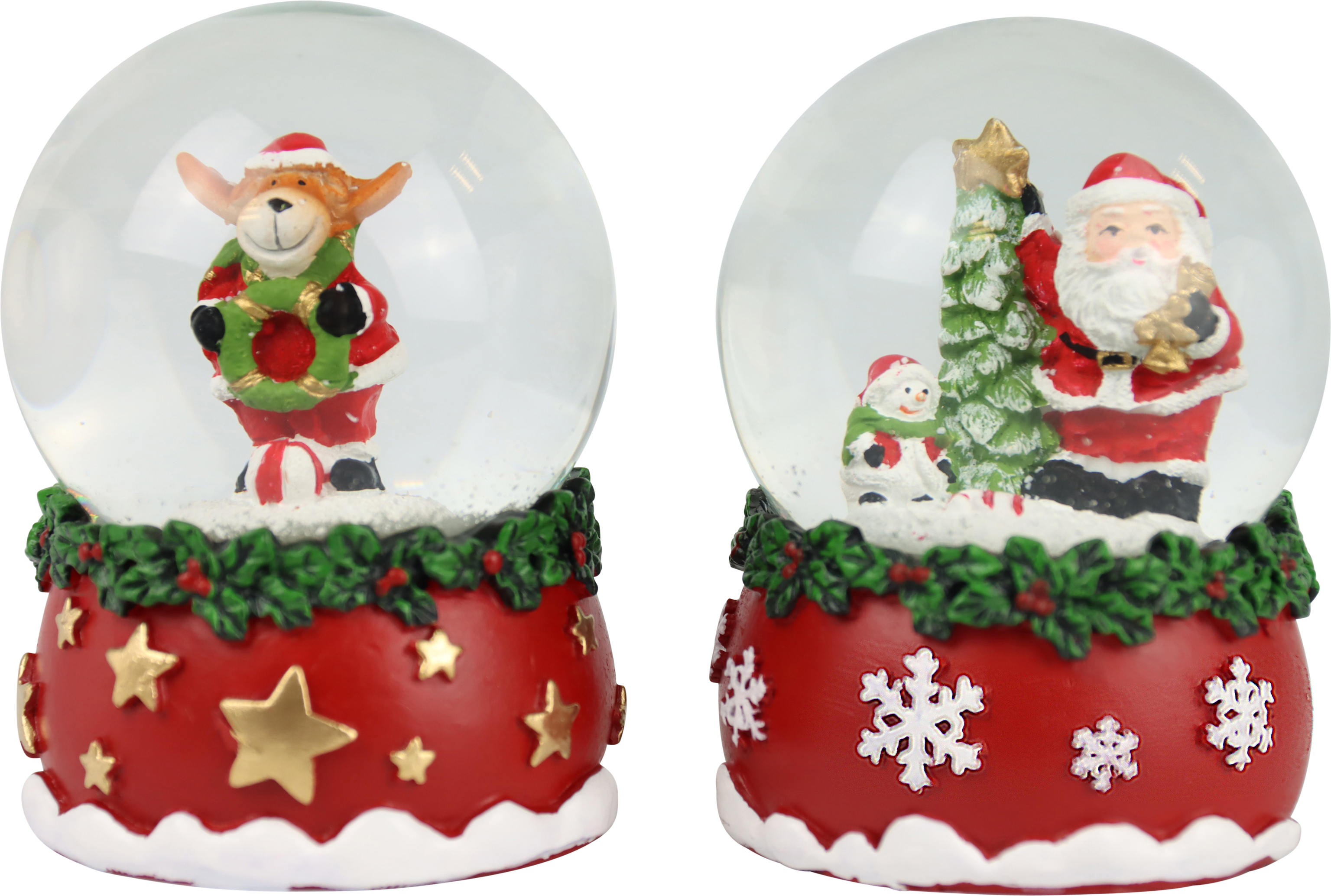 1833 BOLAS DE NIEVE SANTA'S SWIRL  S/2