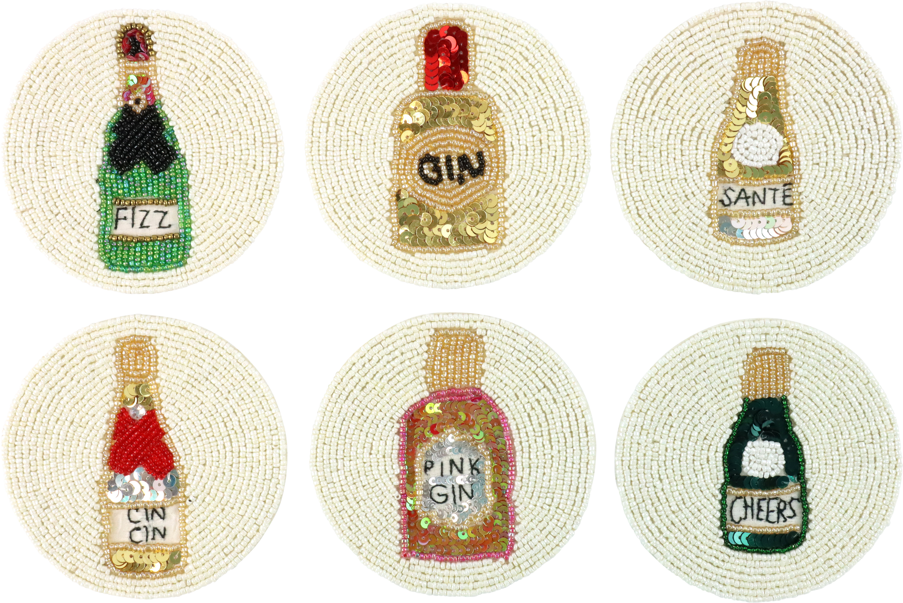 1937 POSAVASOS PERLAS BOTTLES  S/6