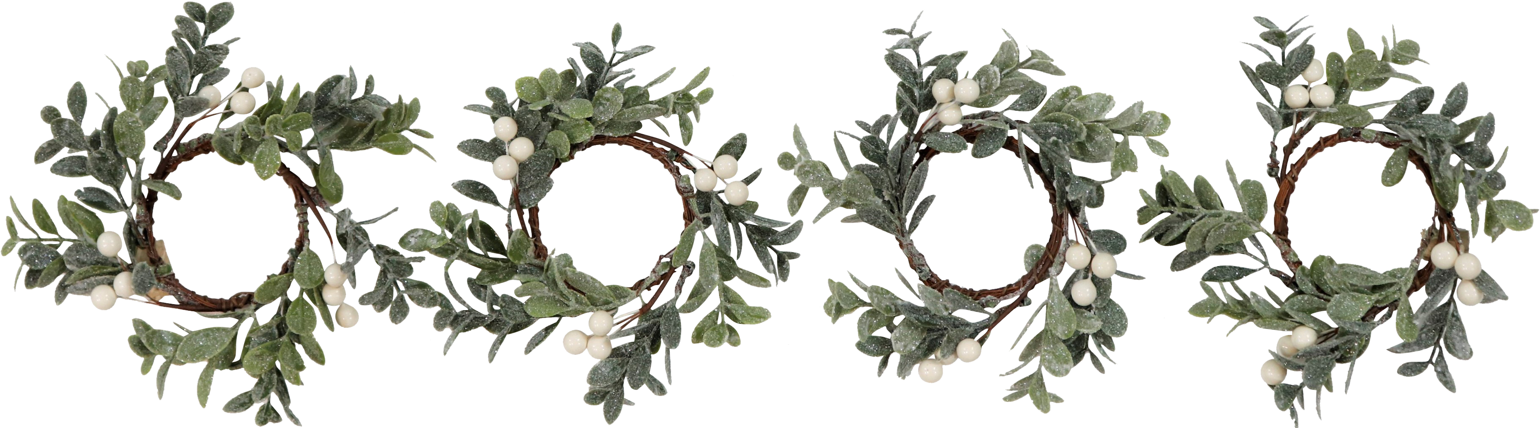 2211 LITTLE WREATHS WHITE BERRY  S/4