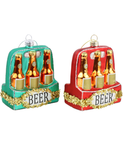2293 GLASS JEWELRY  BEER  S/2