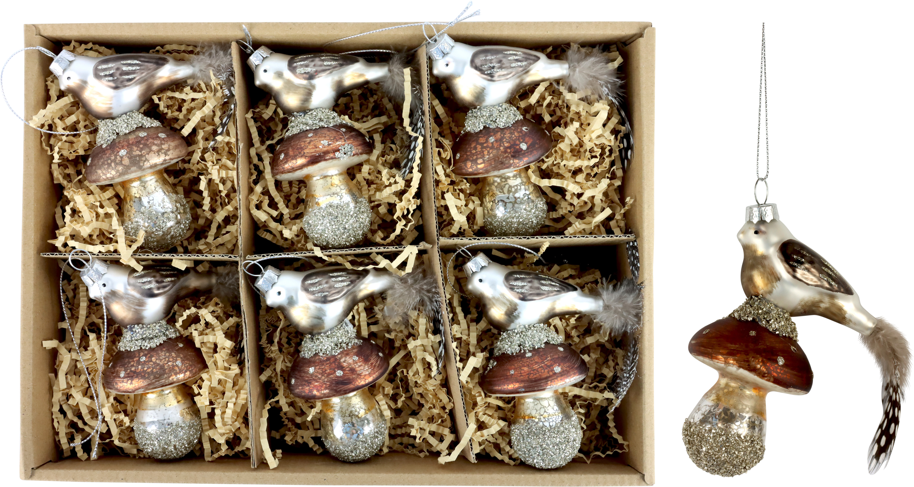 2383 CAJA VINTAGE «AVES DEL BOSQUE» S/6