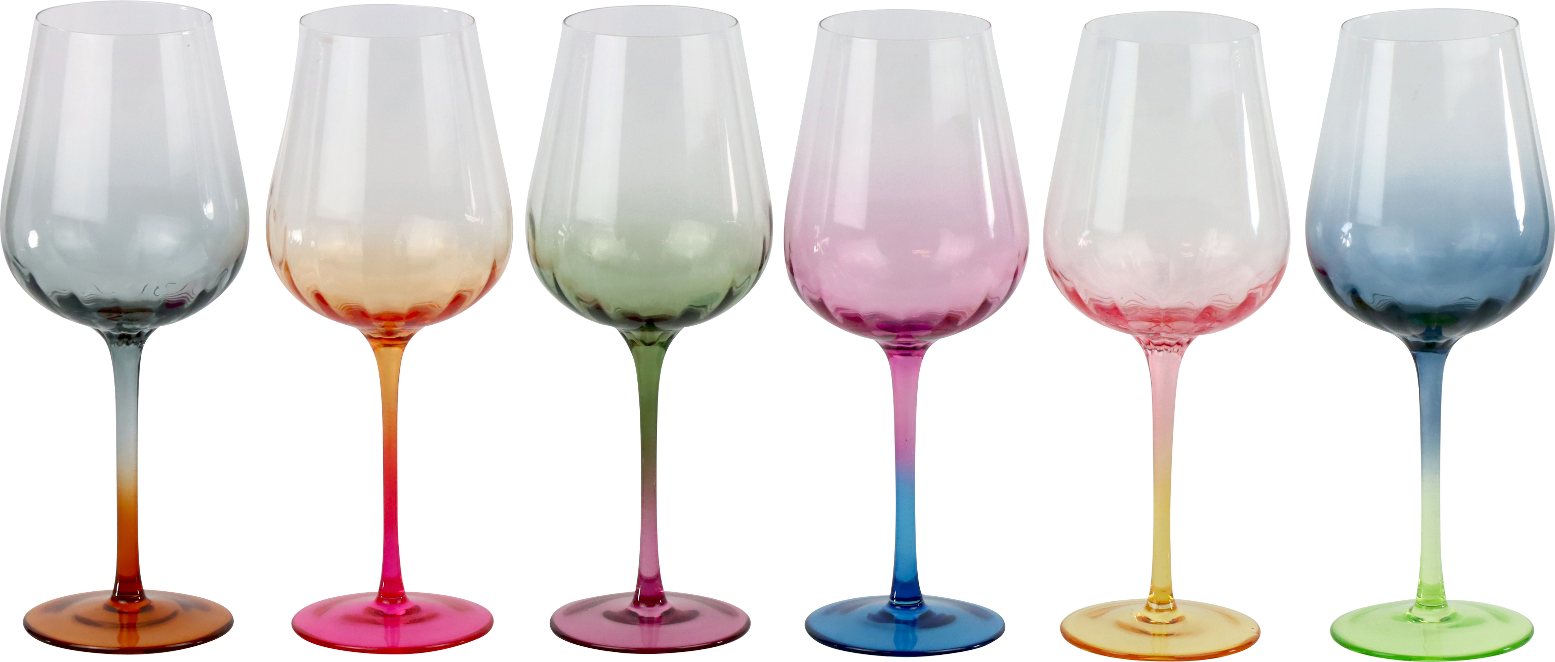 2515 COPAS DE VINO  RAINBOW  S/6