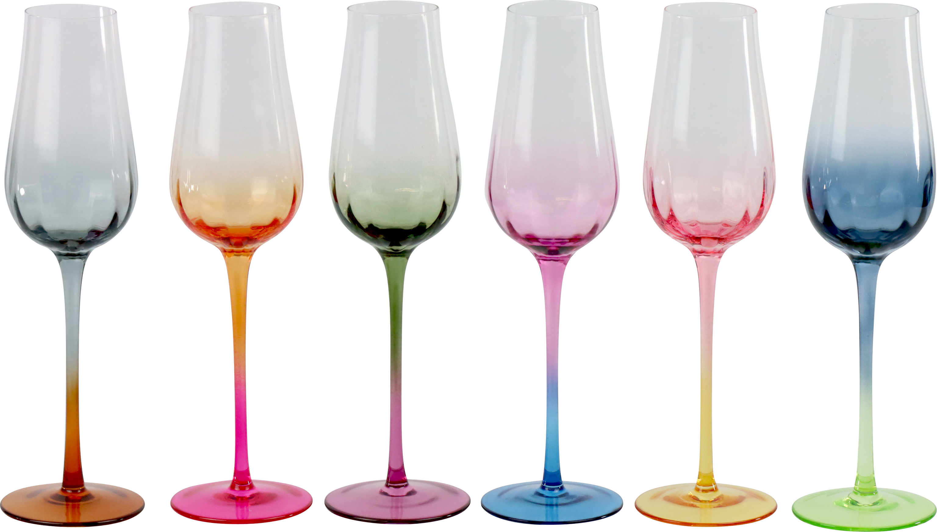 2520 COPAS DE CHAMPÁN  RAINBOW  S/6