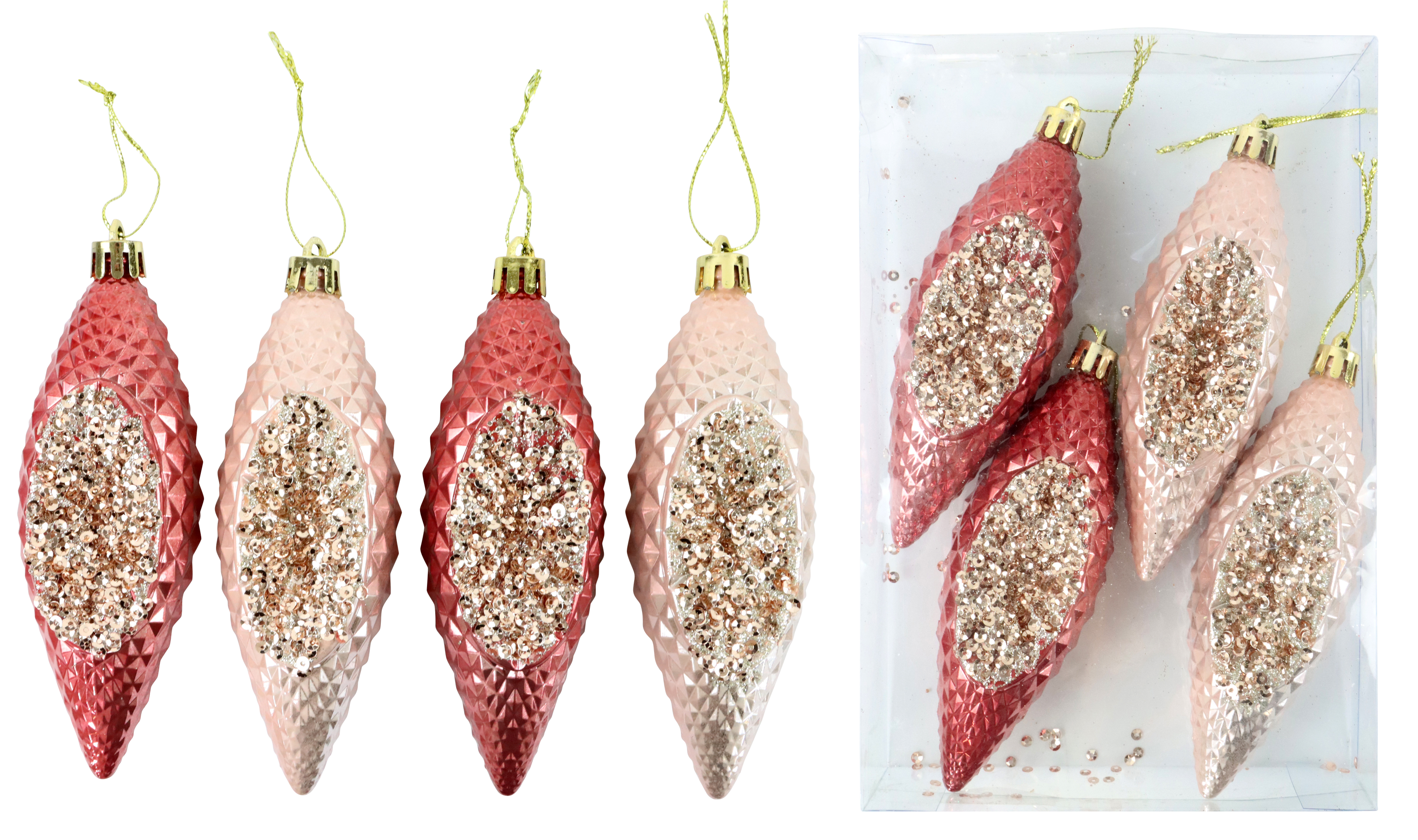 2685 ZIERHÄNGER ROSÉ  S/4