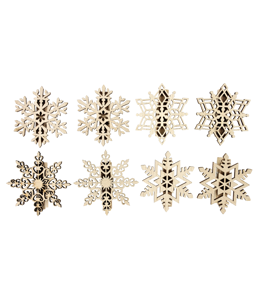 2800 CLIPS SNOWFLAKES  S/8