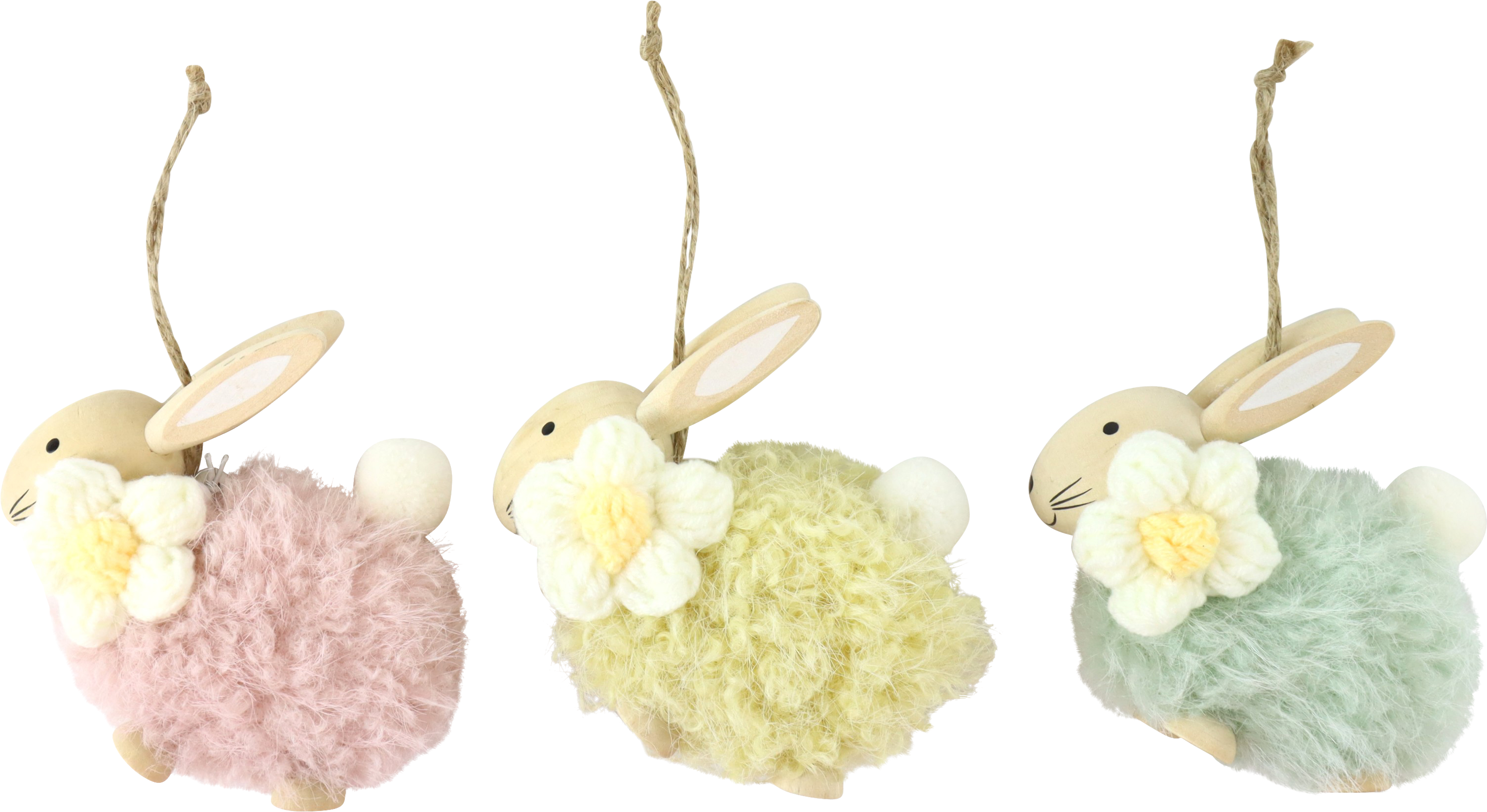 2845 COLG. CONEJOS PASTEL BUNNY  S/3