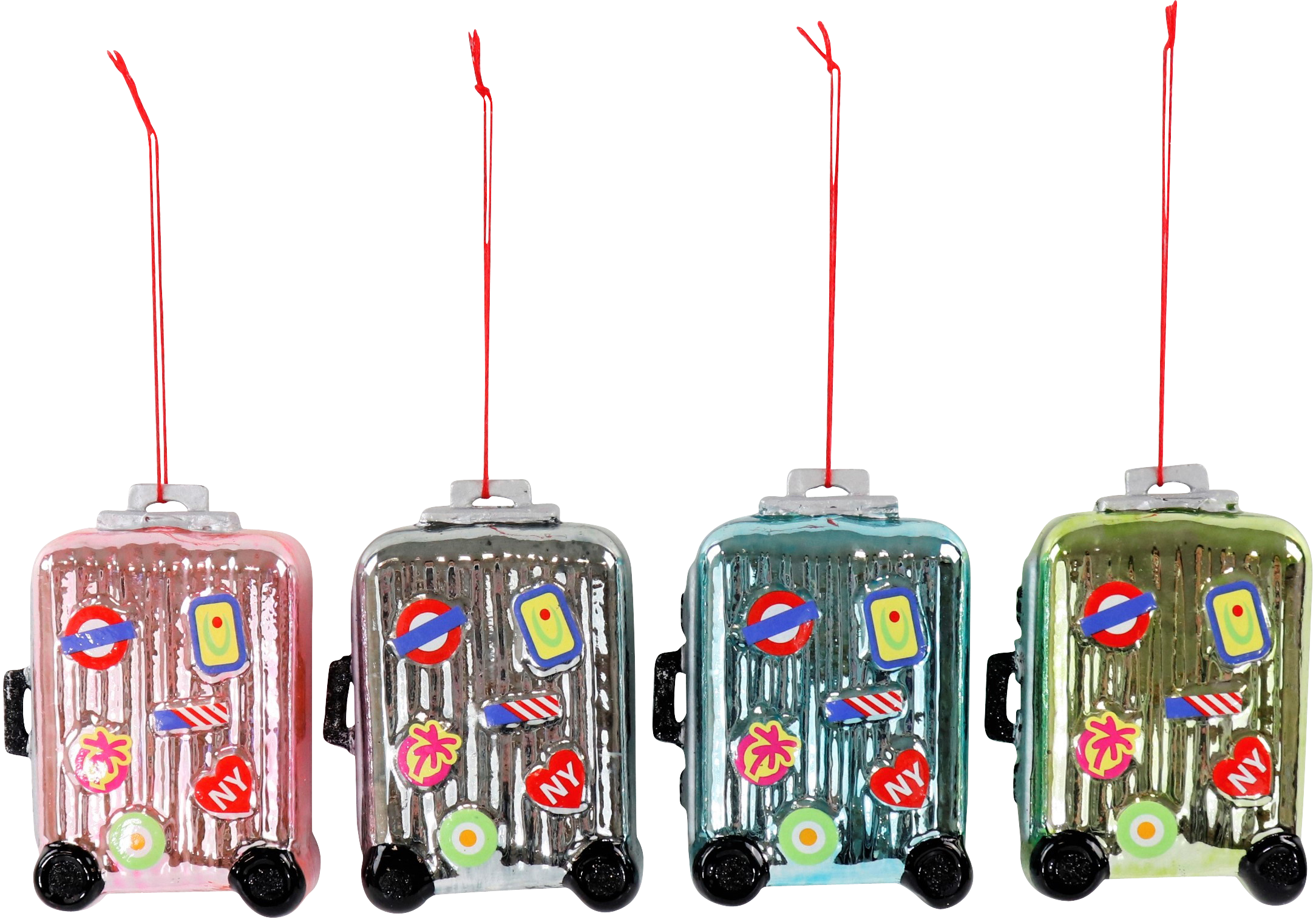 3184 COLGANTES VIDRIO  TRAVELLER  S/4