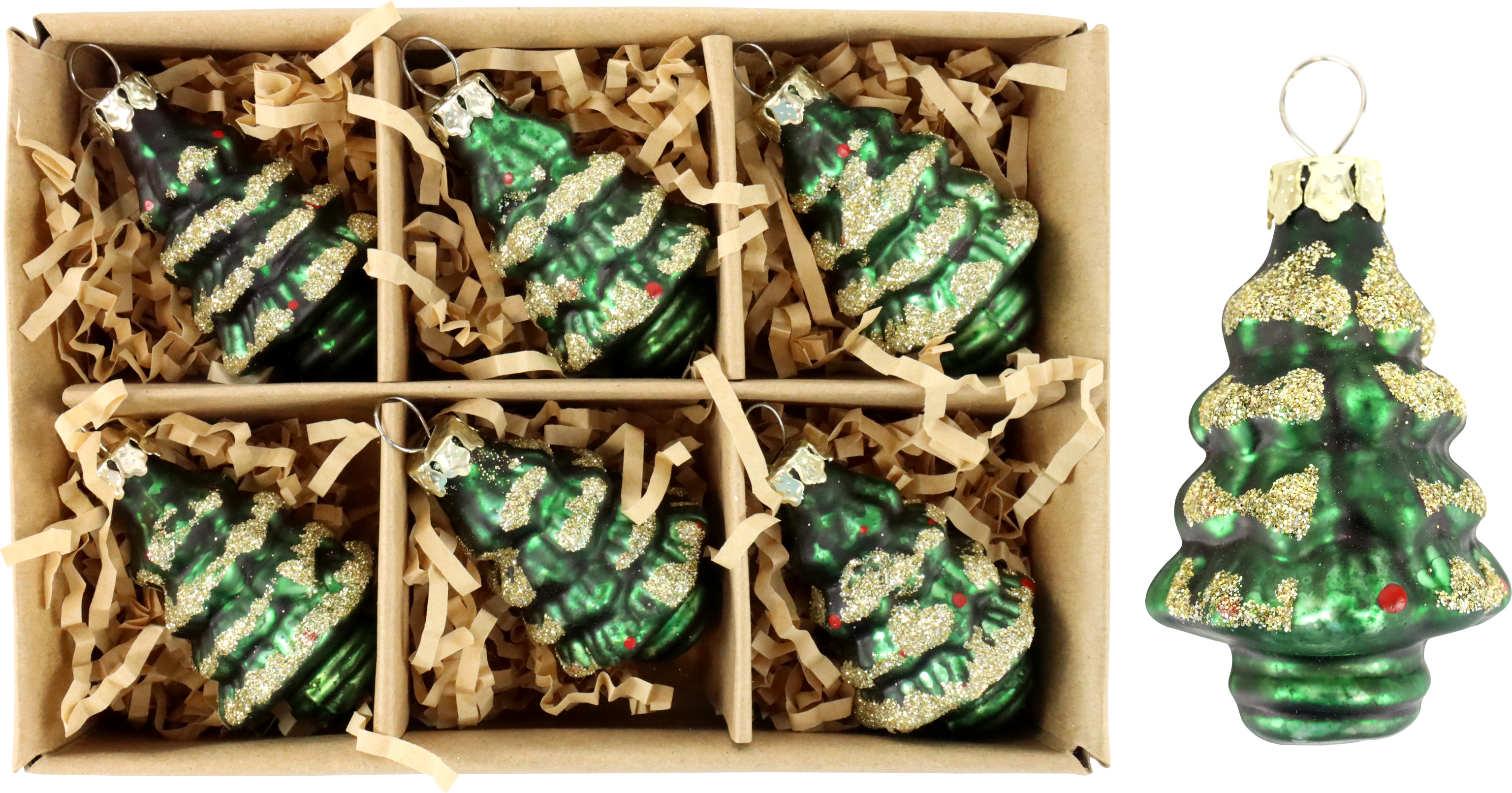 3186 ORNAMENTS IN BOX TREES  S/6