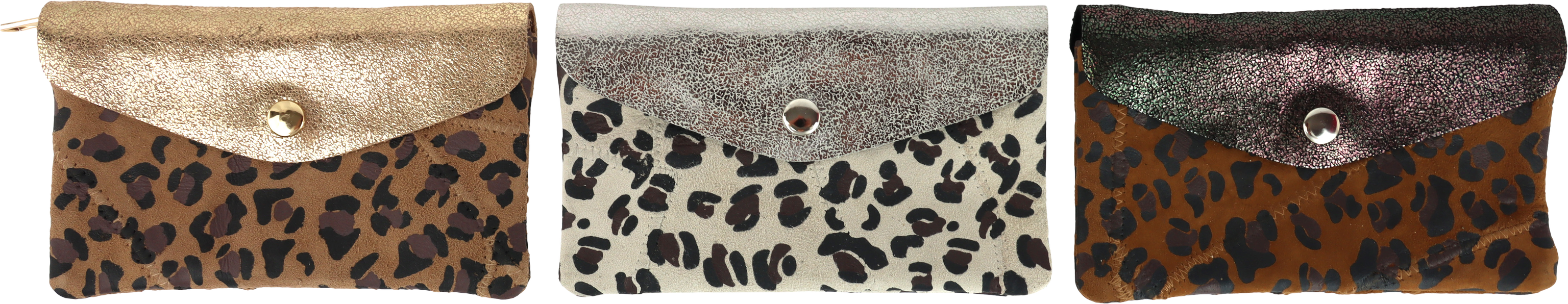 3298 LEATHERPOUCHES LEO GLAM   S/3