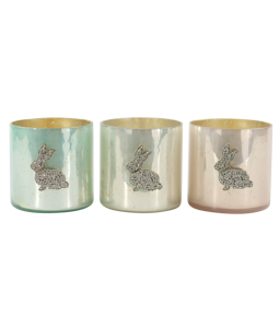 3372 CANDLE HOLDER RABBITS  S/3