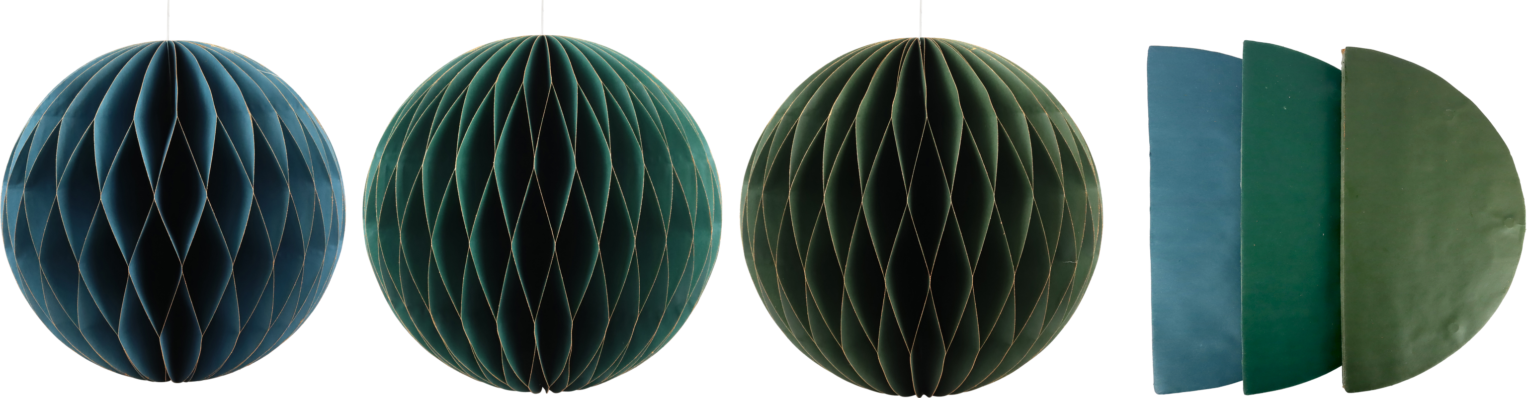 3690 DECORATIVE BALLS HONEYCOMB  S/3