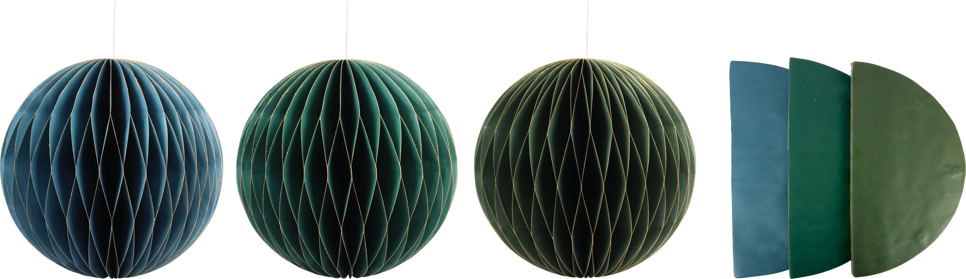 3795 DECORATIVE BALLS HONEYCOMB  S/3