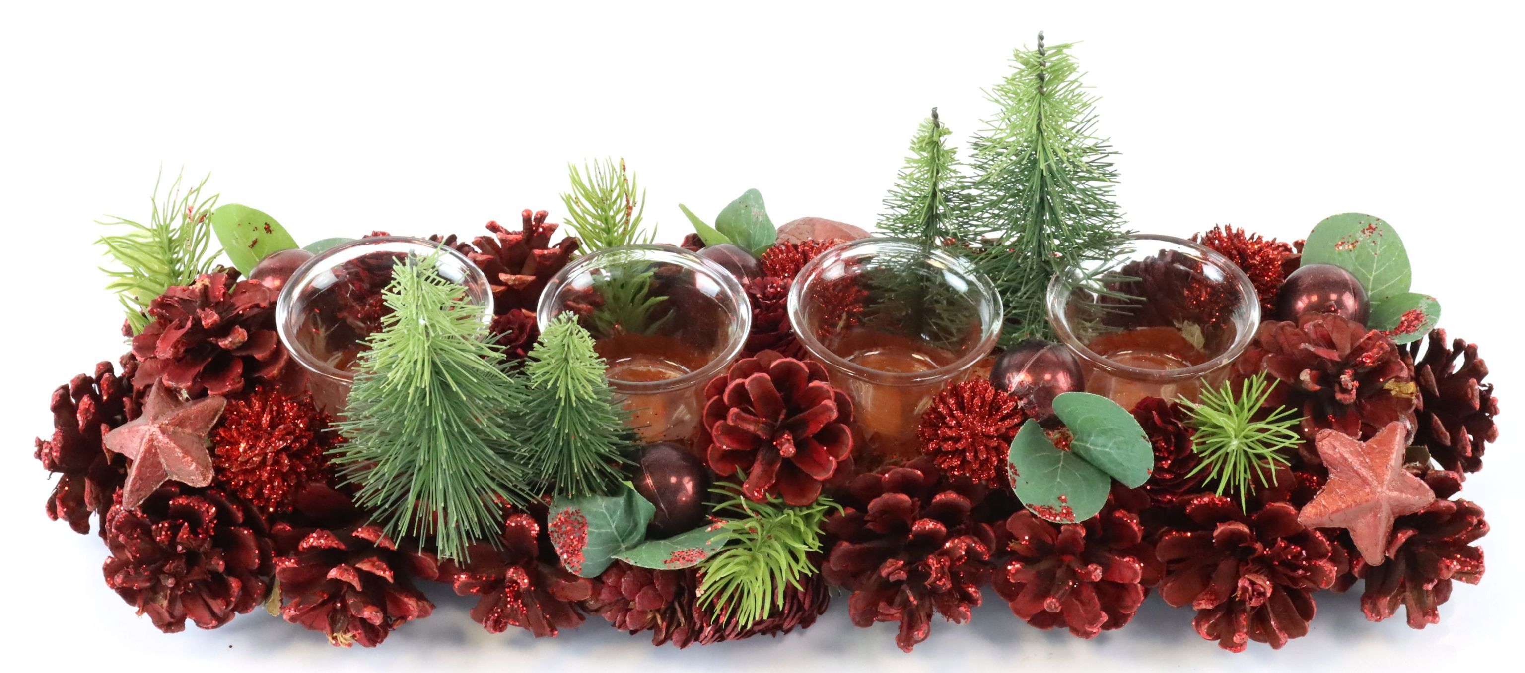 4247 CANDLEHOLDER FESTIVE ROUGE