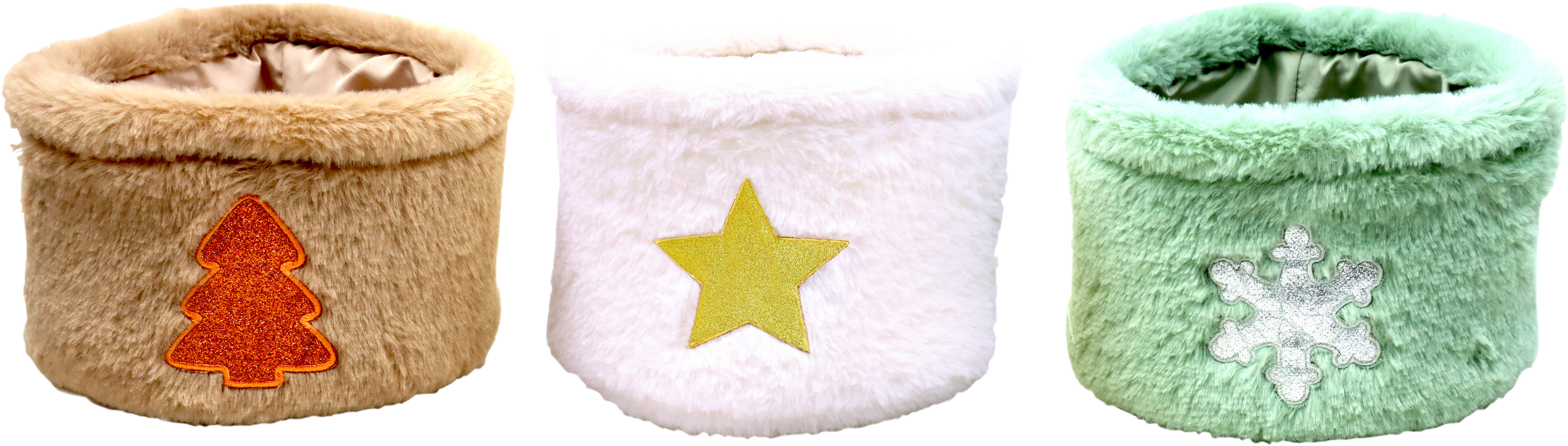 4476 FUR BASKETS WINTER WHISPERS  S/3