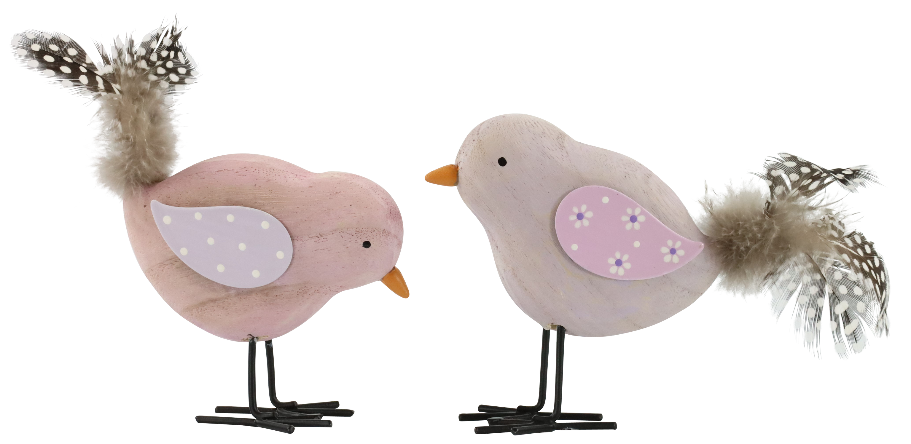 4792 PÁJAROS MADERA VIOLETTA  S/2