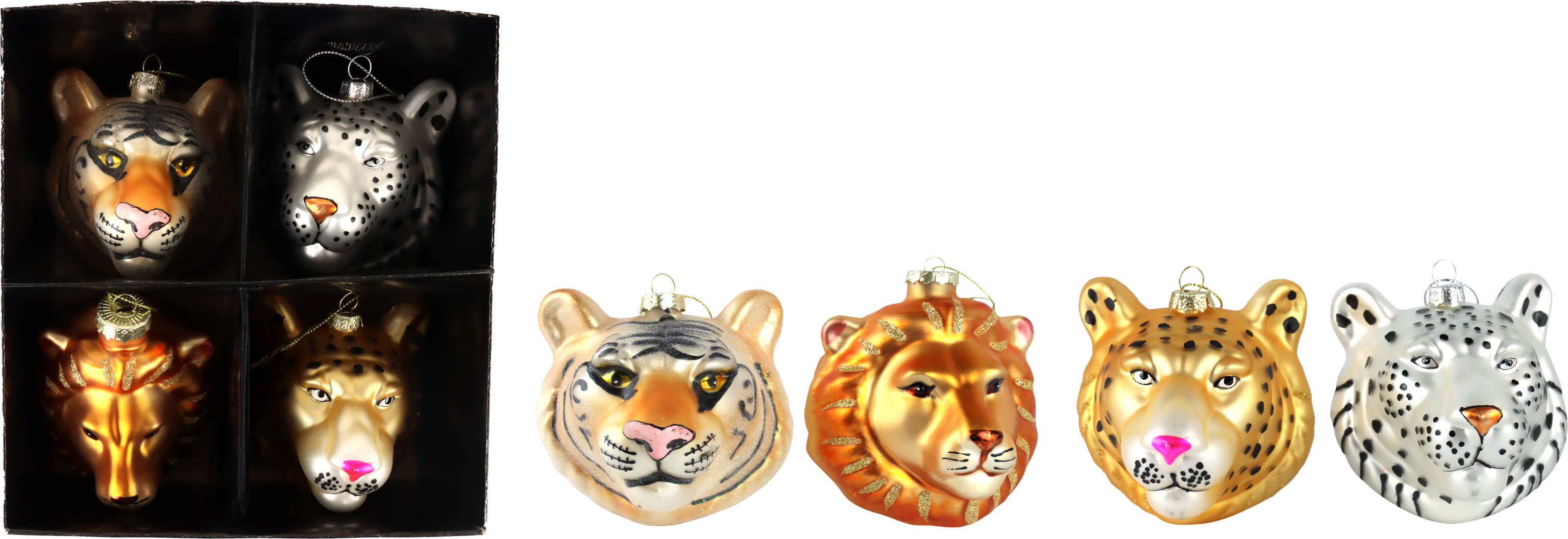 5177 JOYAS DE VIDRIO WILD LIFE  S/4