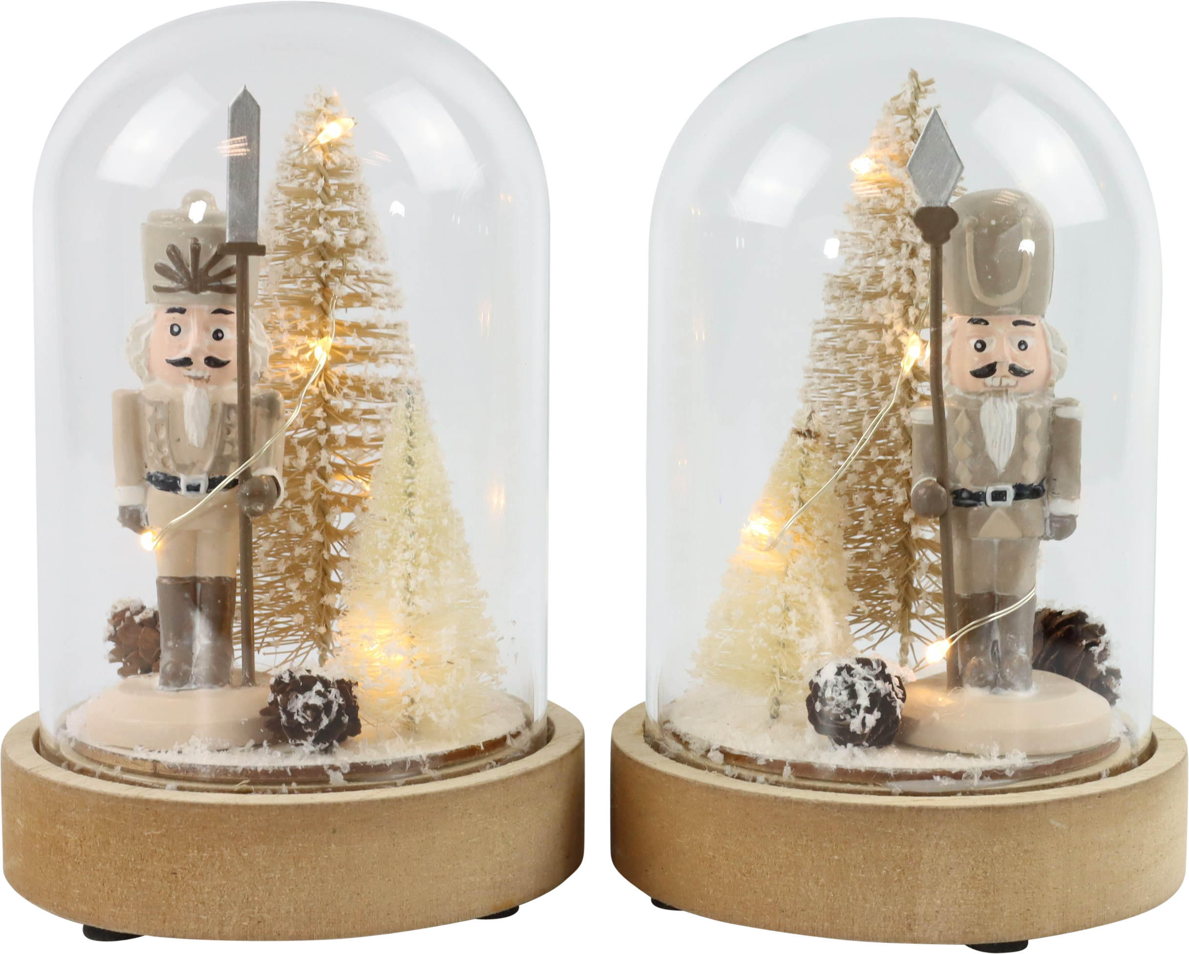 5421 LED-GLOCKEN NUSSKNACKER  S/2