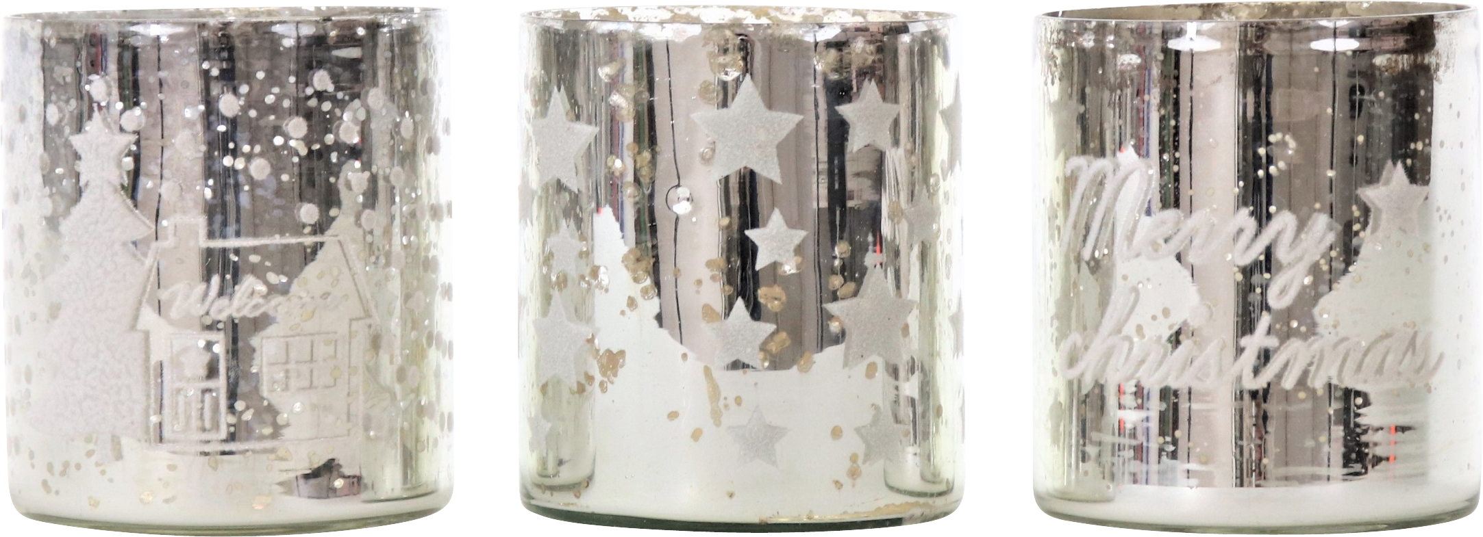 5532 PORTAVELAS MERRY CHRISTMA  S/3