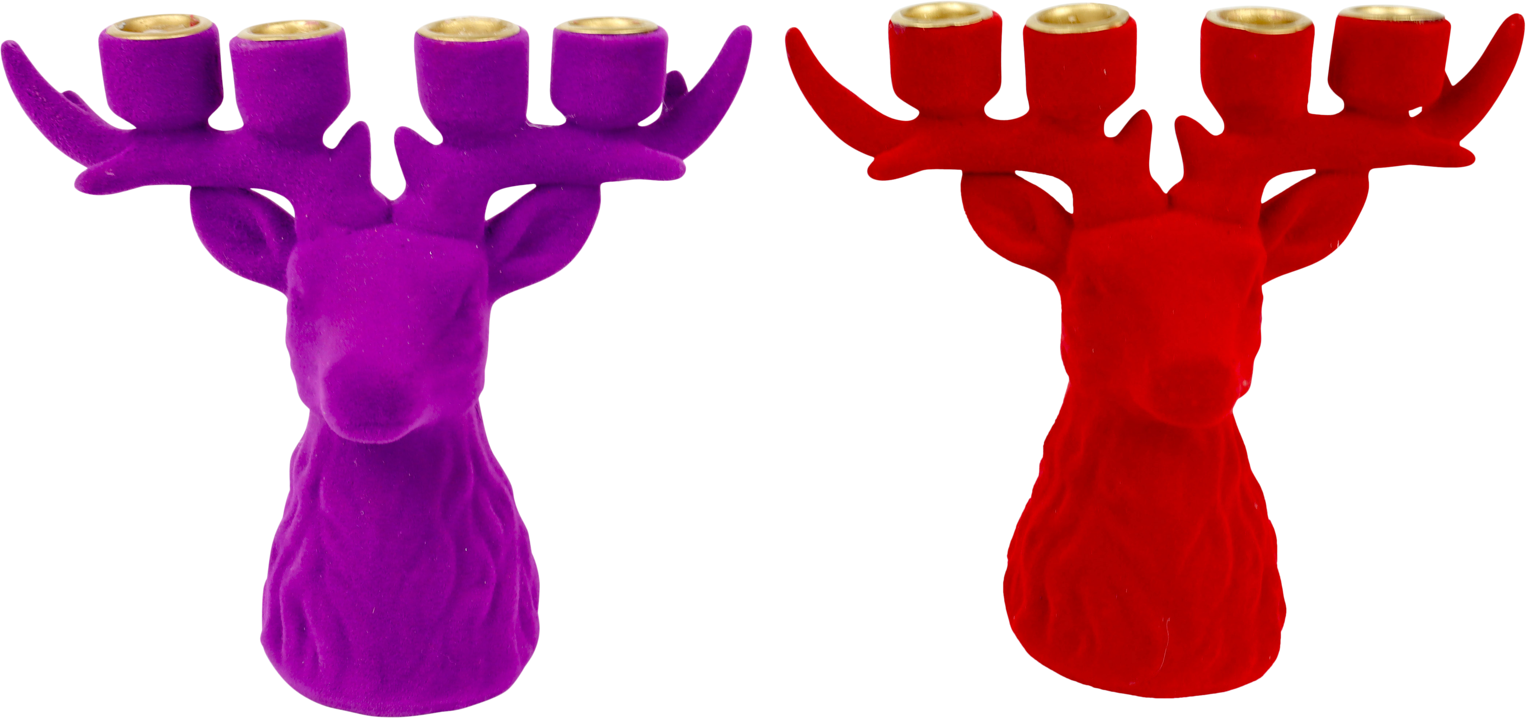 5736 CANDLE HOLDERS FOREST GLOW  S/2