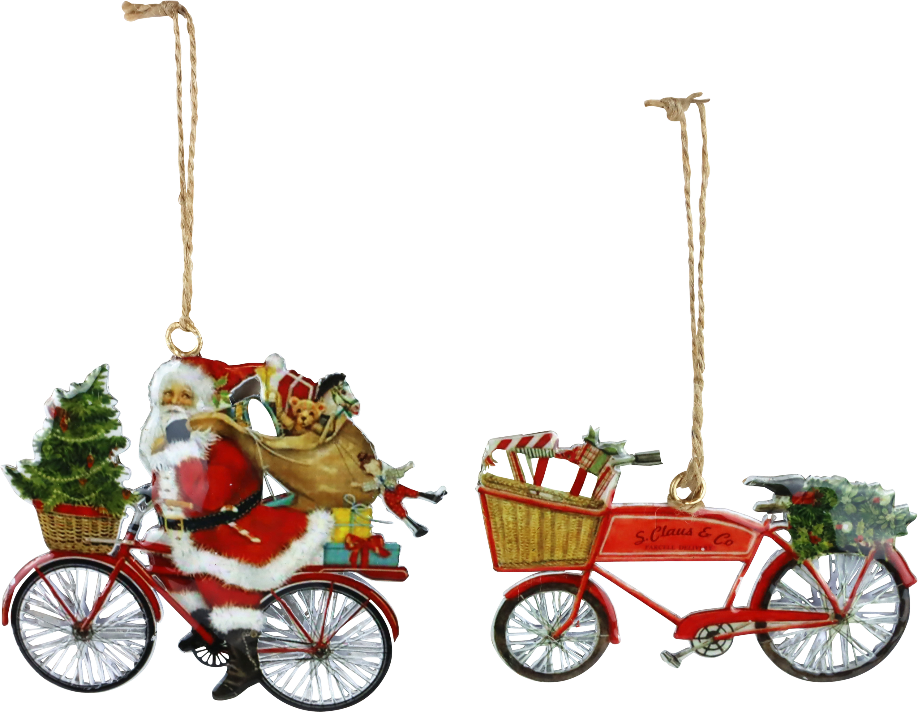 5796 COLGADOR DECORATIV XMAS BIKES  S/2