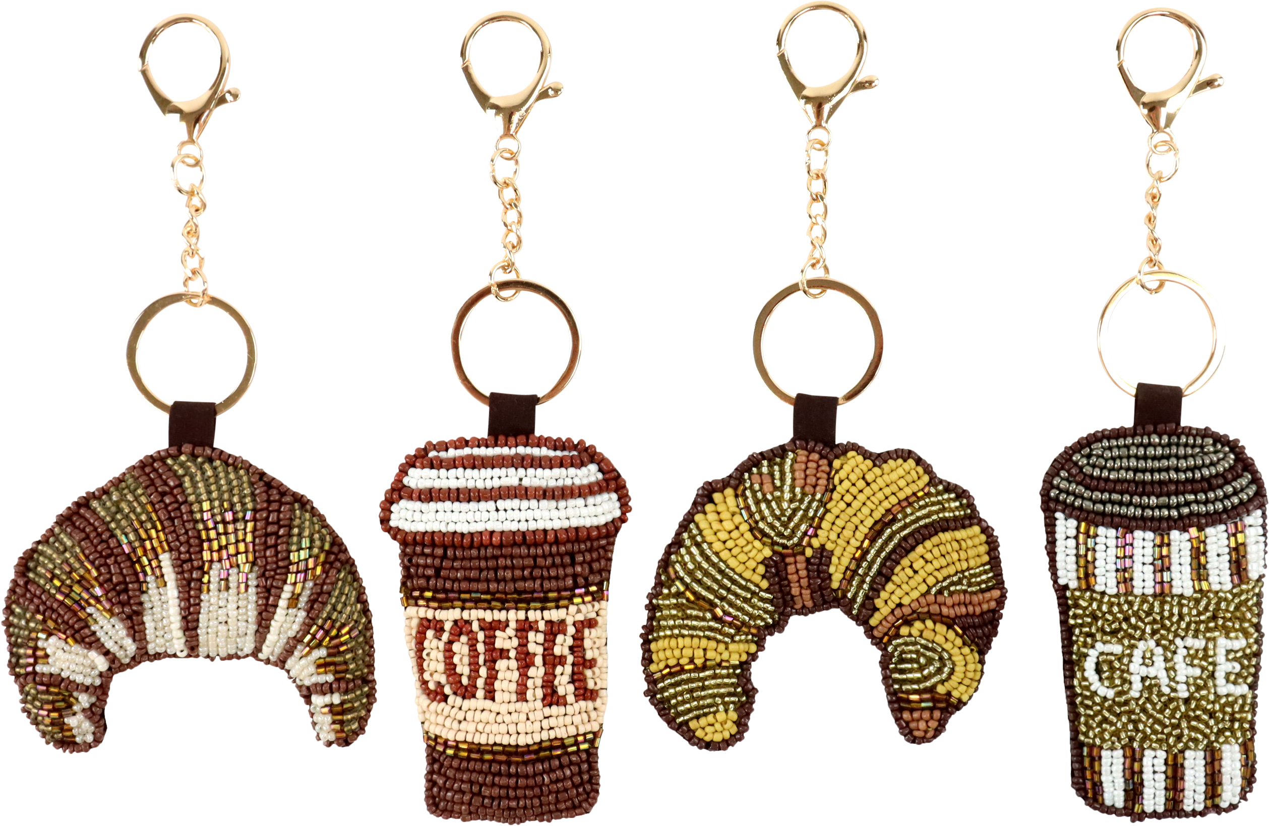 5893 CHARMS LLAVES CAFÉ DUO  S/4