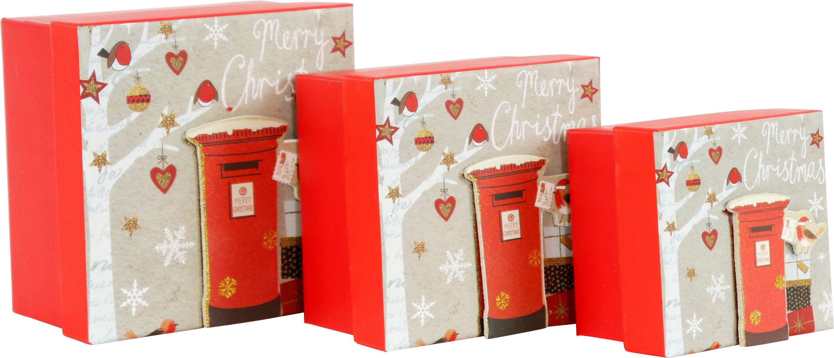 6024 GIFT BOXES LETTERBOX  S/3