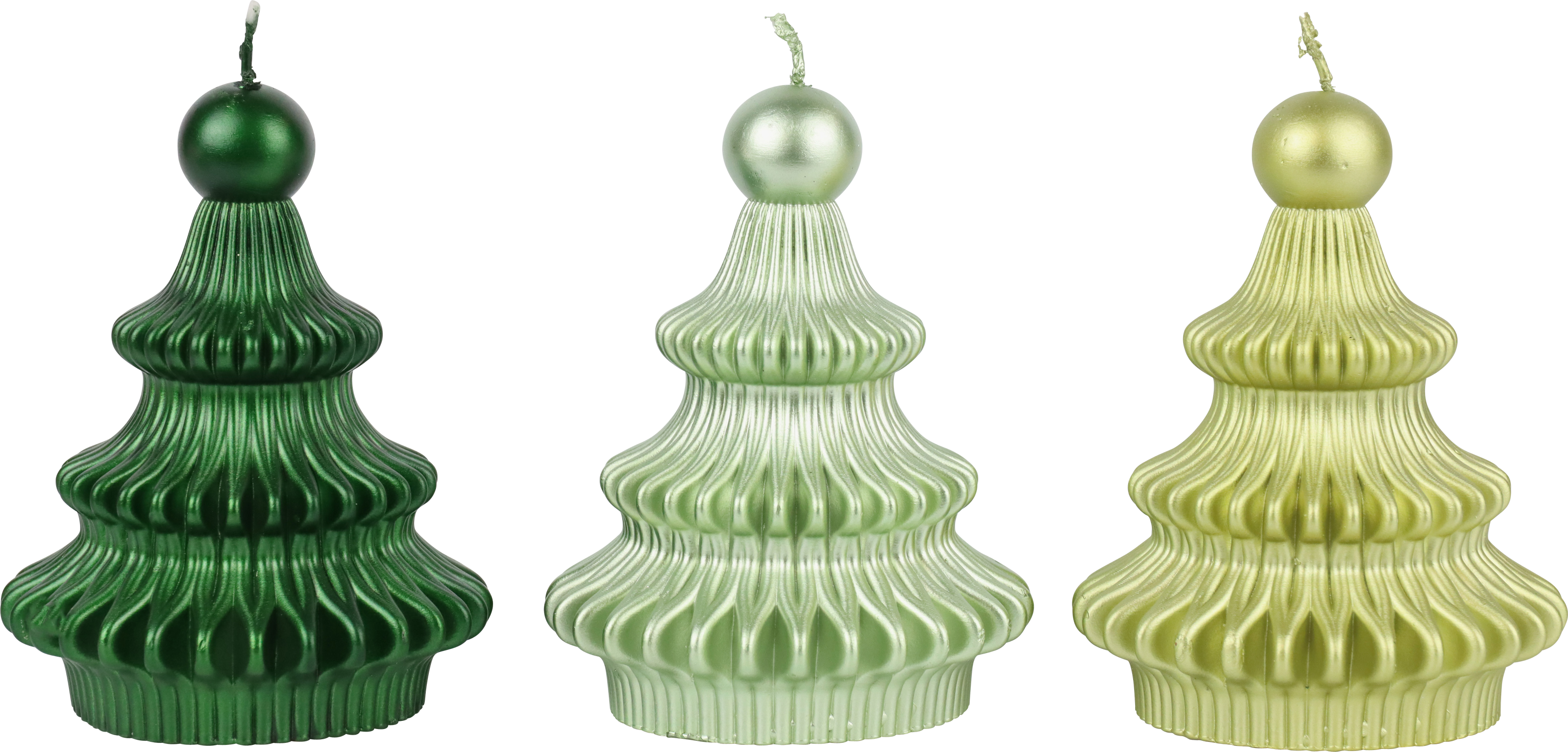 6155 BAUMKERZEN FOREST FLAME  S/3