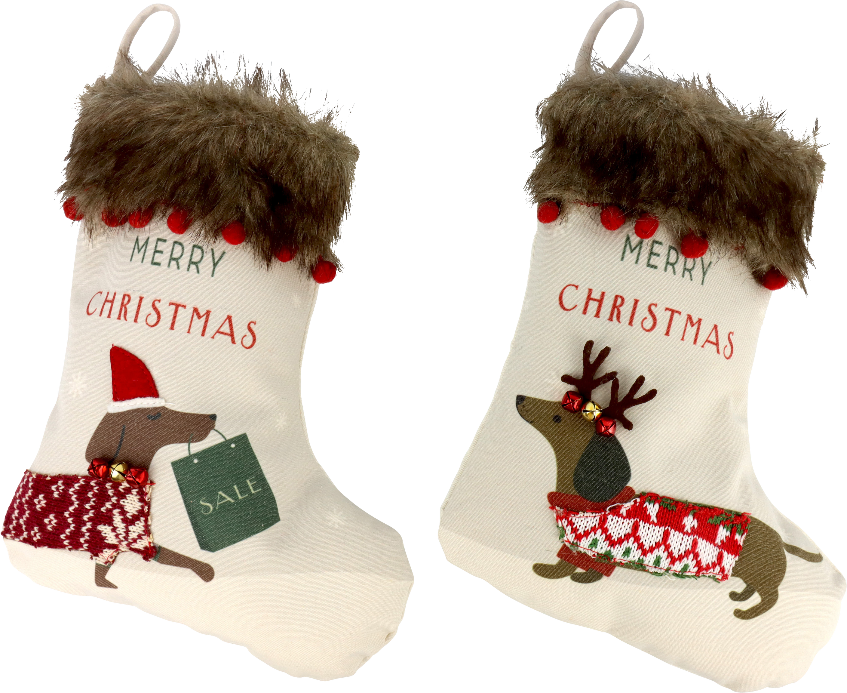 6244 STOCKING MERRY CHRISTMAS  S/2