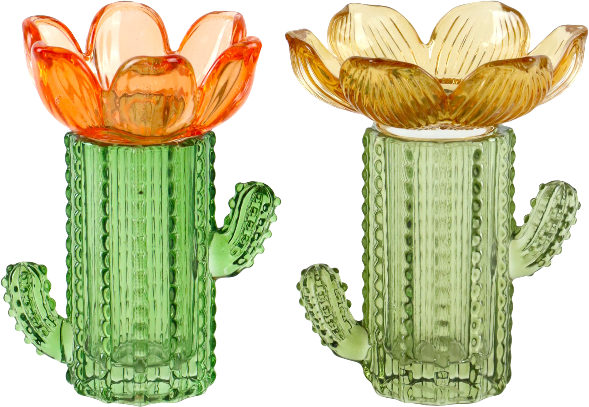 6406 CANDELABRO CHARMING CACTUS  S/2
