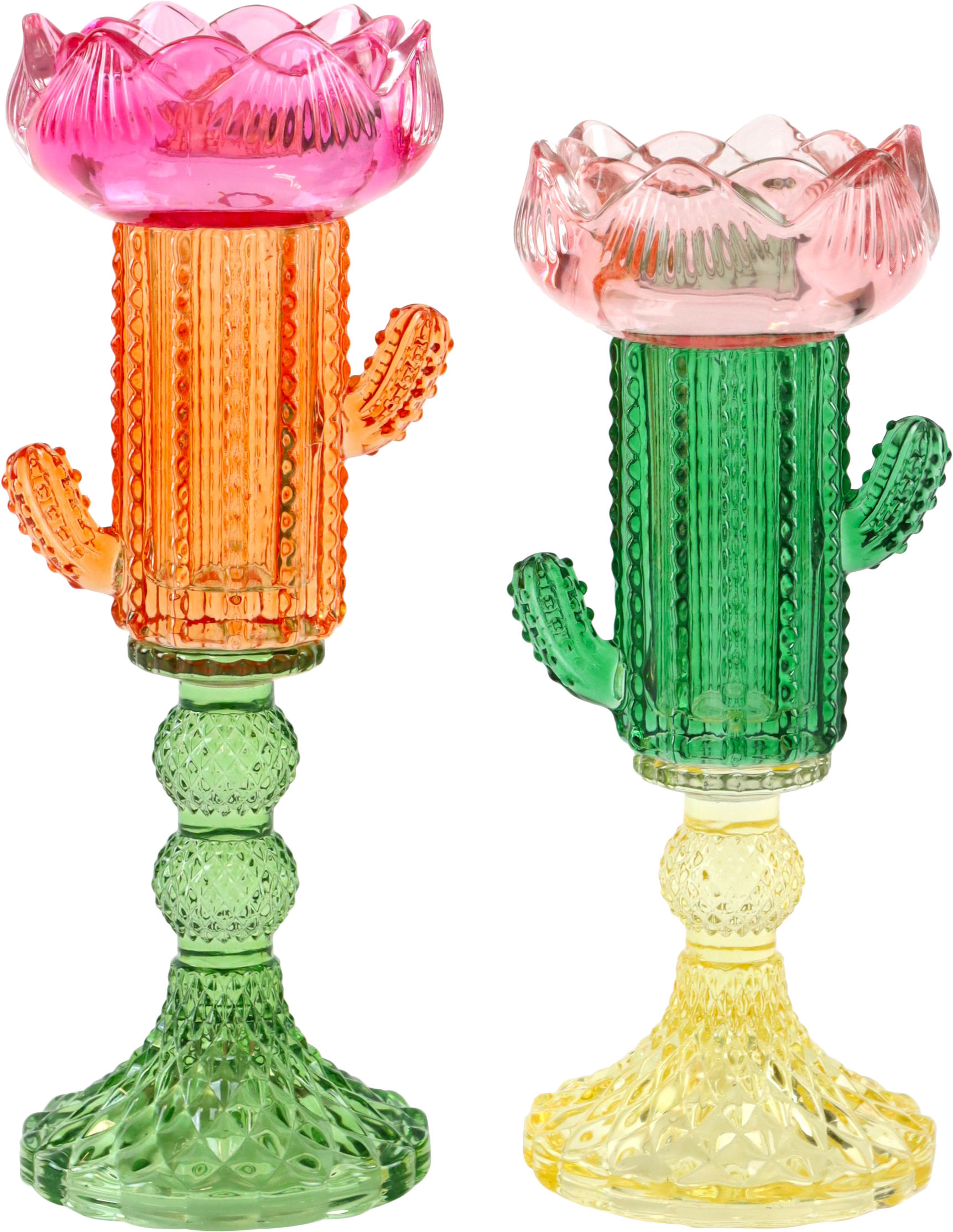 6410 CANDELABRO CHARMING CACTUS  S/2