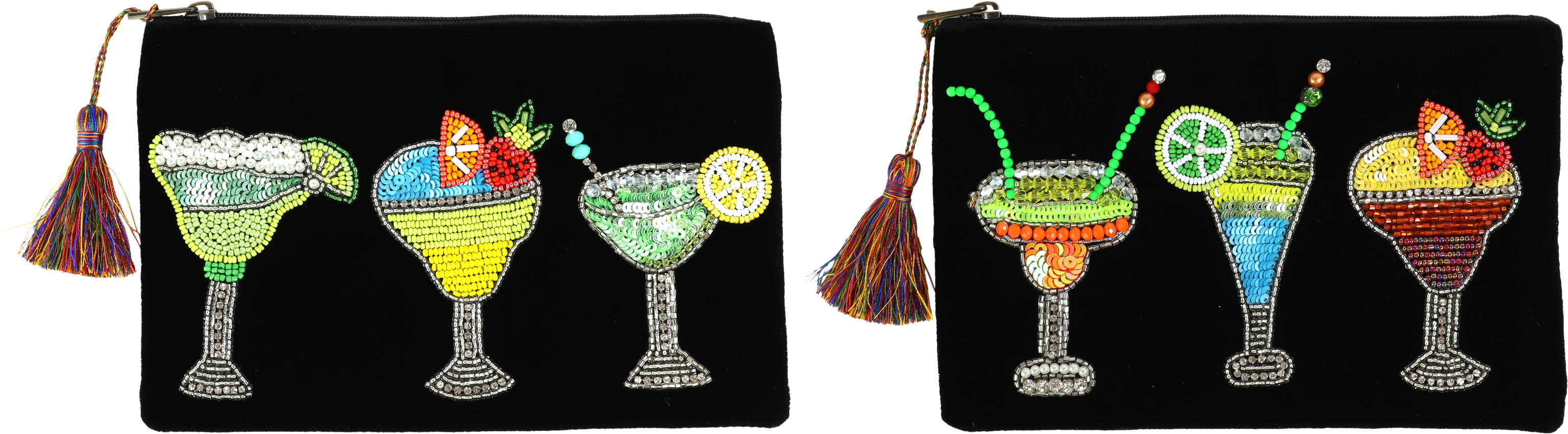 6544 BEADED BAGS COCKTAIL  S/2