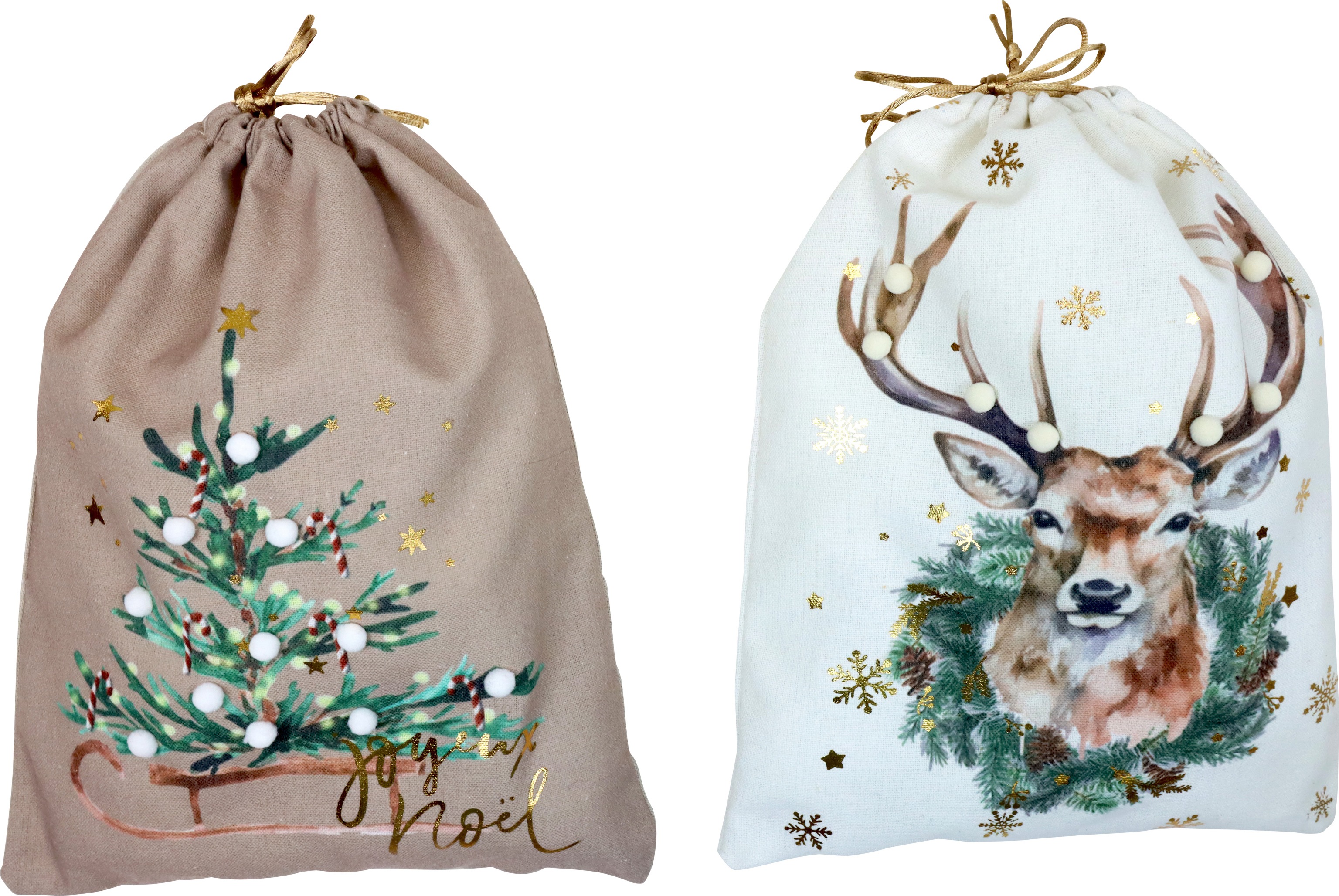 6662 STRINGBAGS CHRISTMAS GROVE  S/2