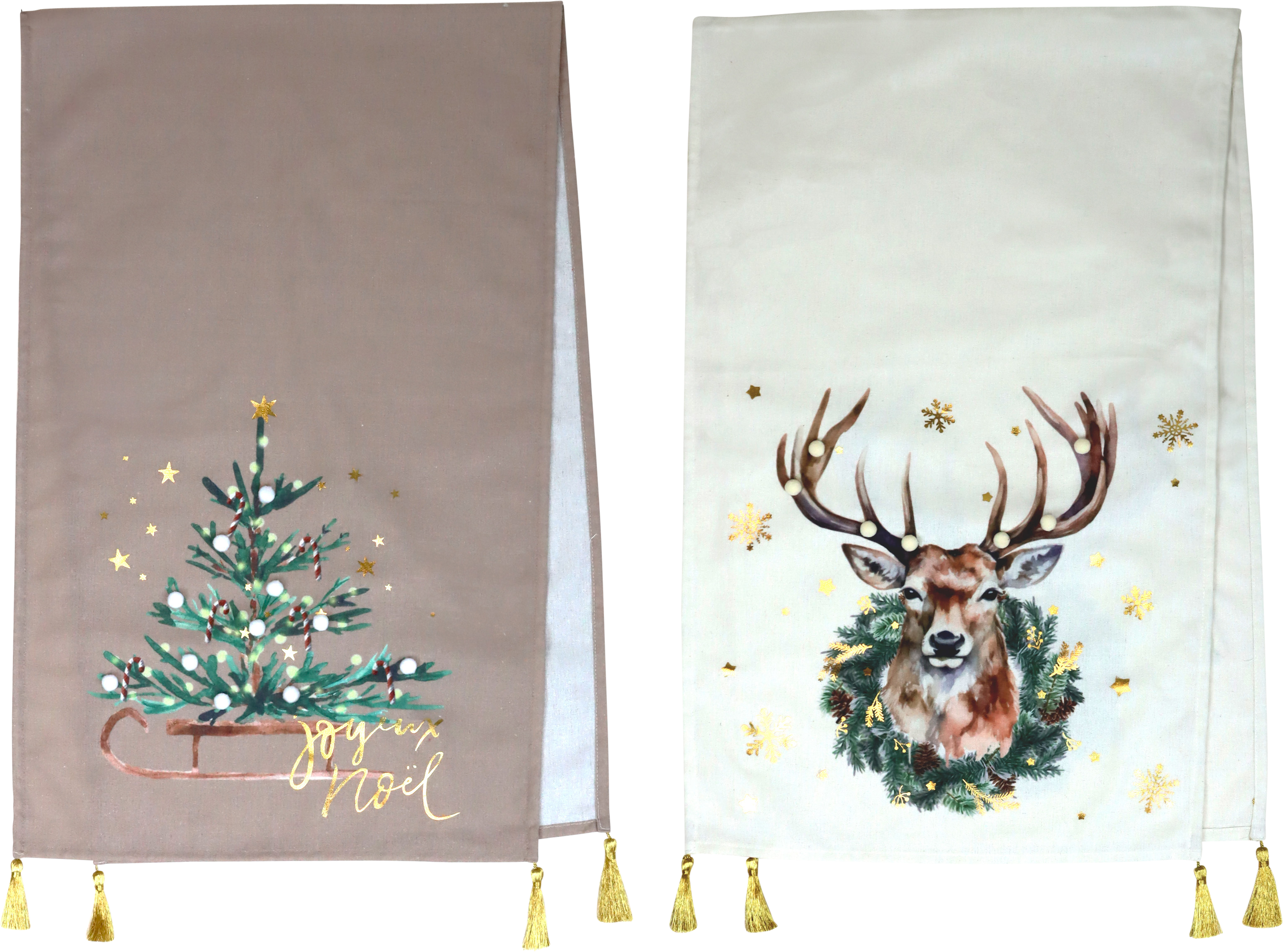 6680 TABLERUNNER XMAS GROVE 44X150 S/2