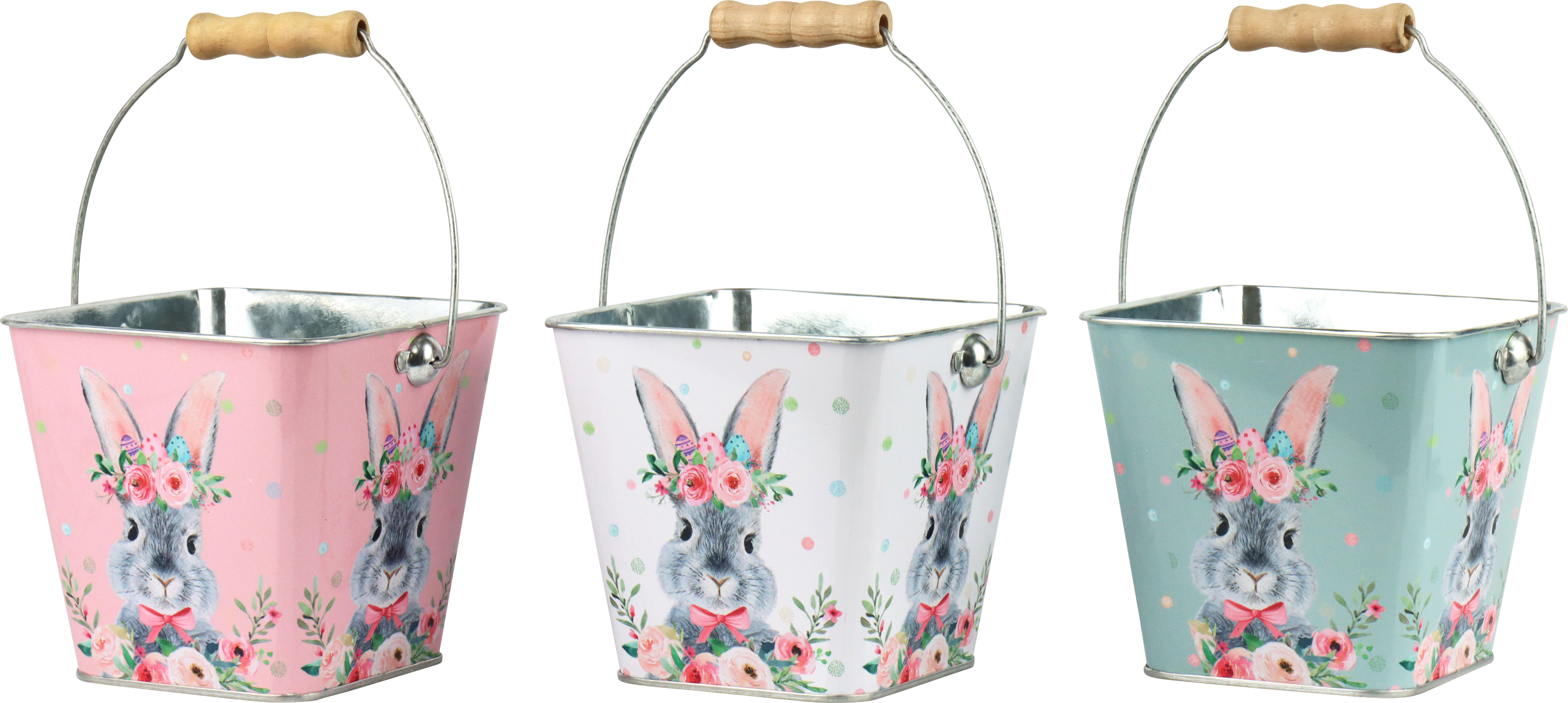 7081 CUBO CONEJO FLORAL RABBIT  S/3