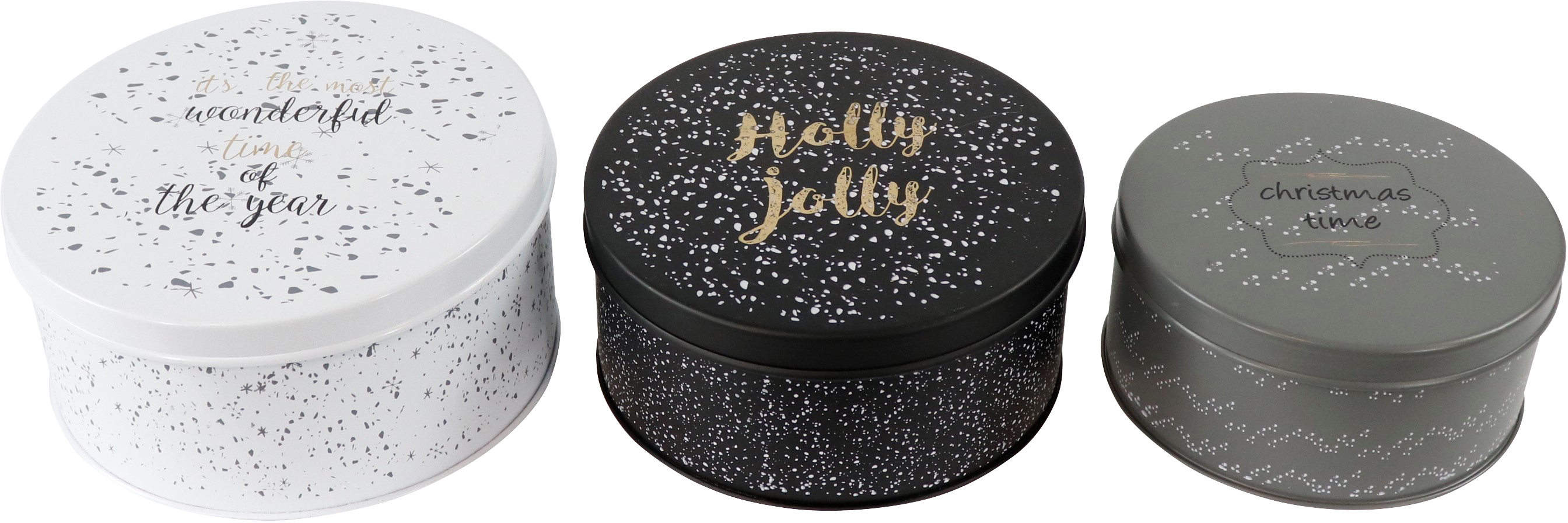 7303 VORRATSDOSEN HOLLY JOLLY  S/3