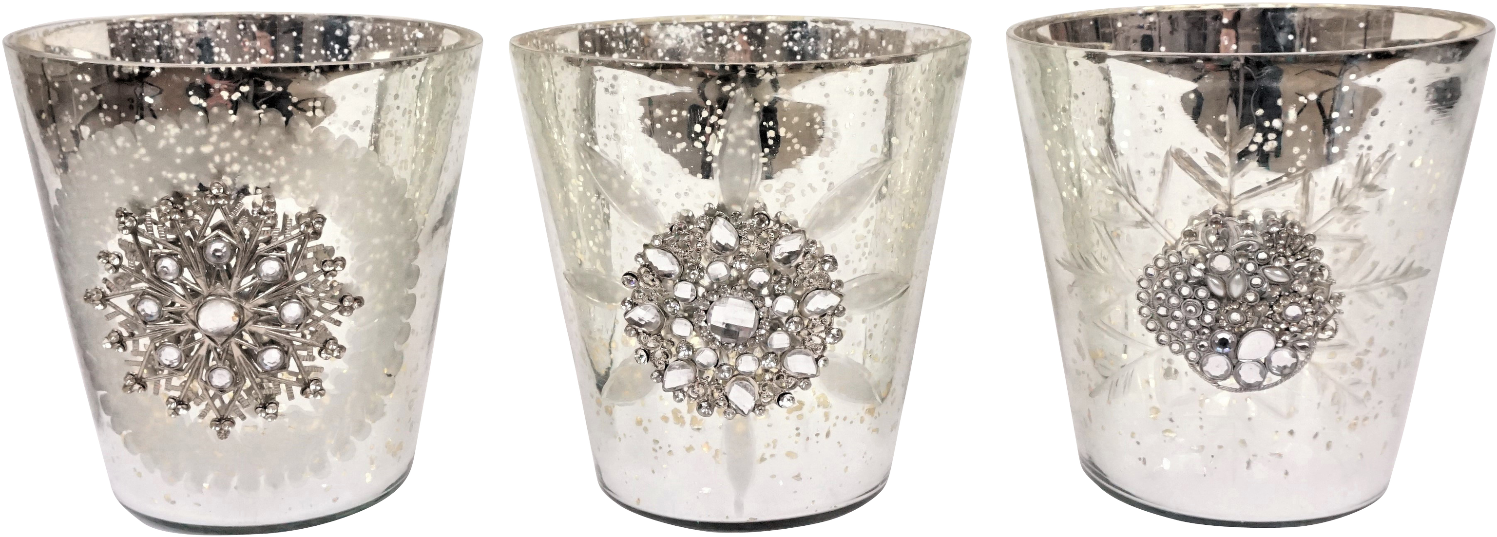 7304 PORTAVELAS  CRISTALES  S/3