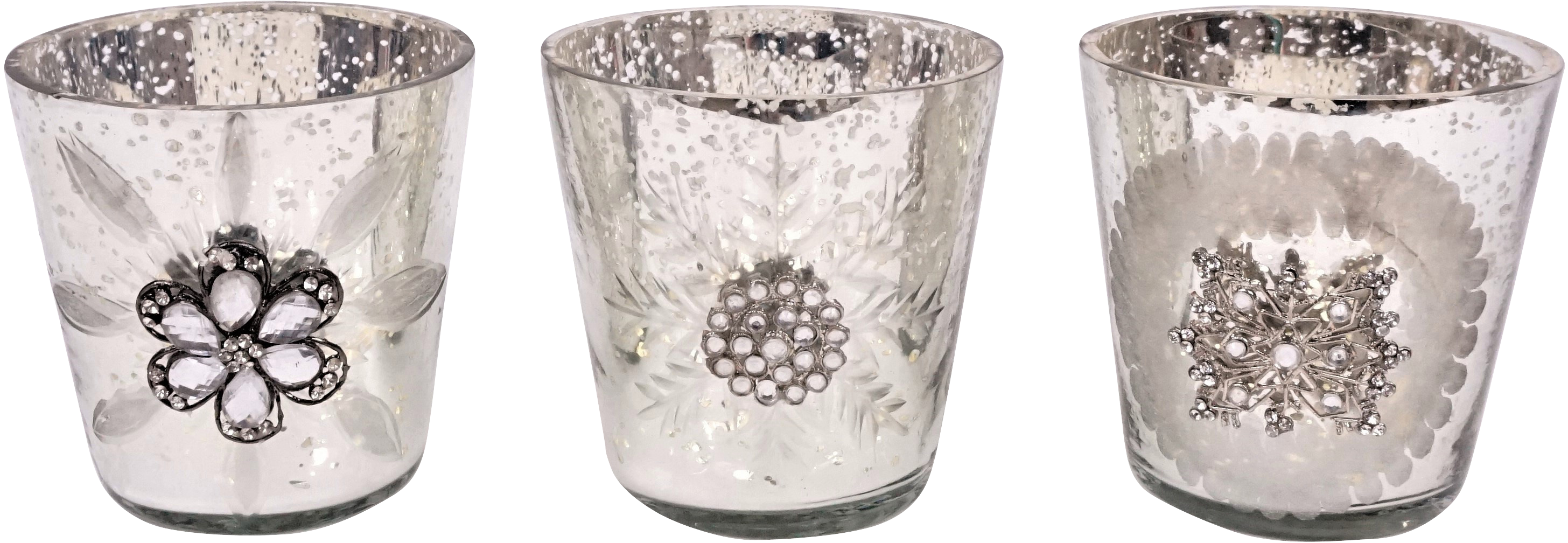 7305 PORTAVELAS  CRISTALES  S/3