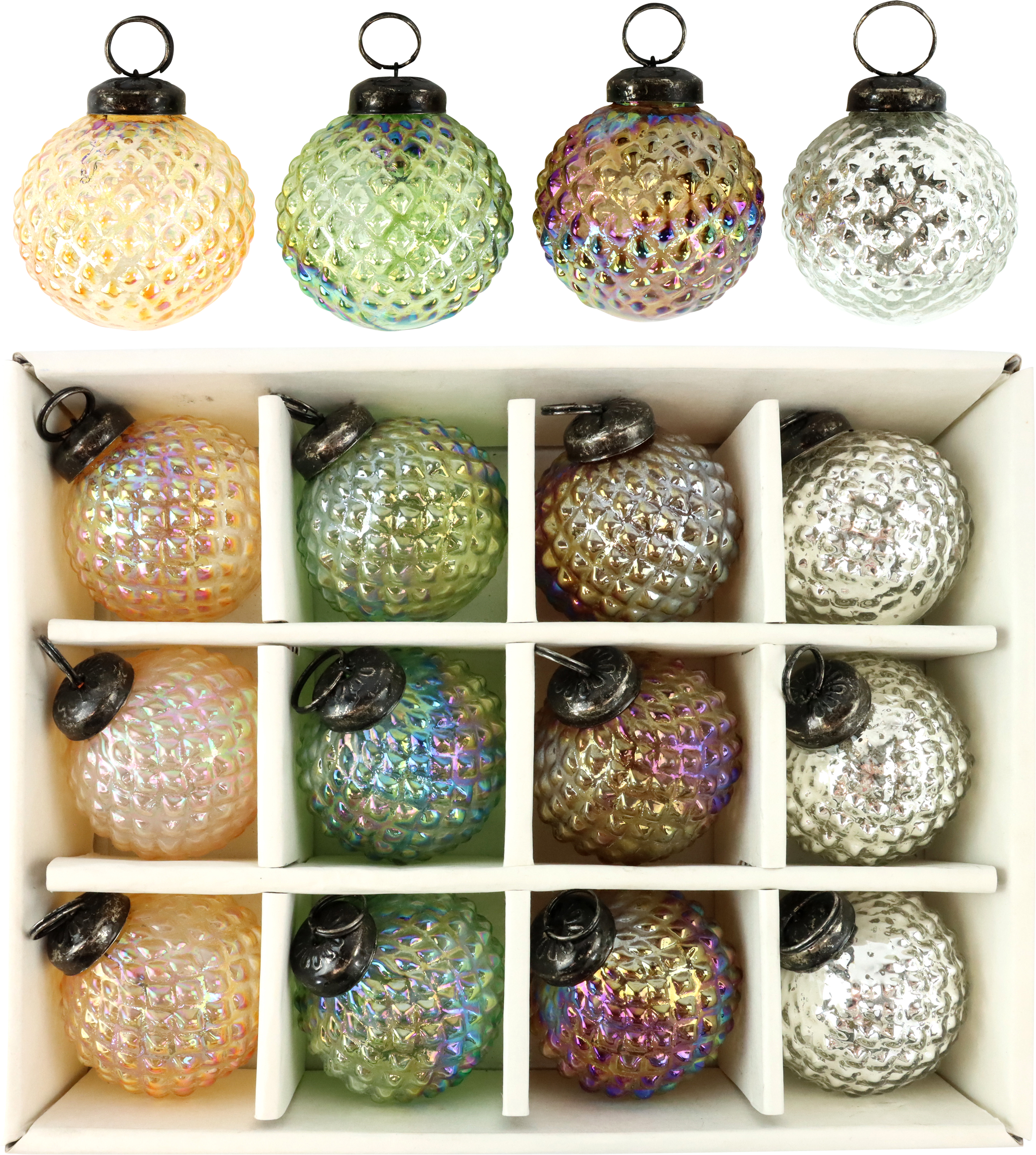 7399 BOULE EN VERRE MOSS&AMBER  12P