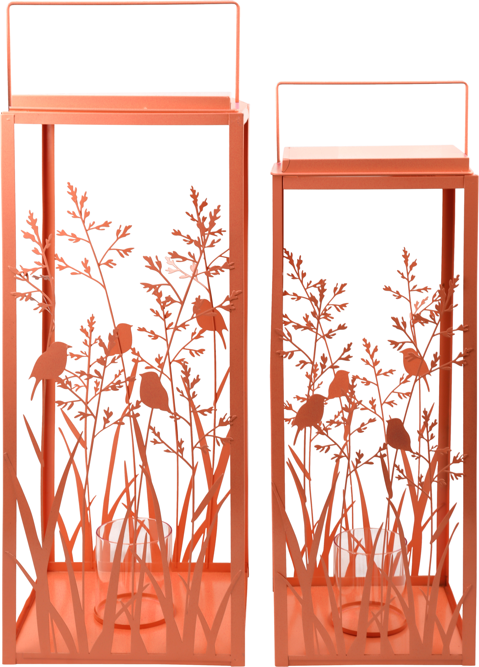 7436 LANTERNS LEAVE&LUMEN S/2