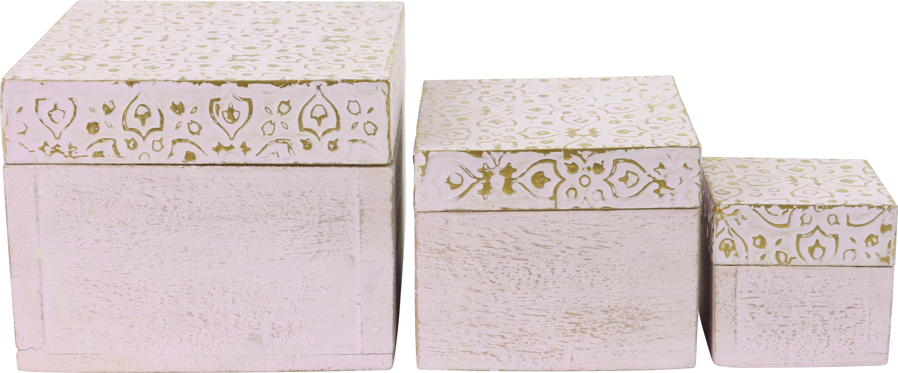 7809 HOLZKISTEN PASTELL PARTY' S/3