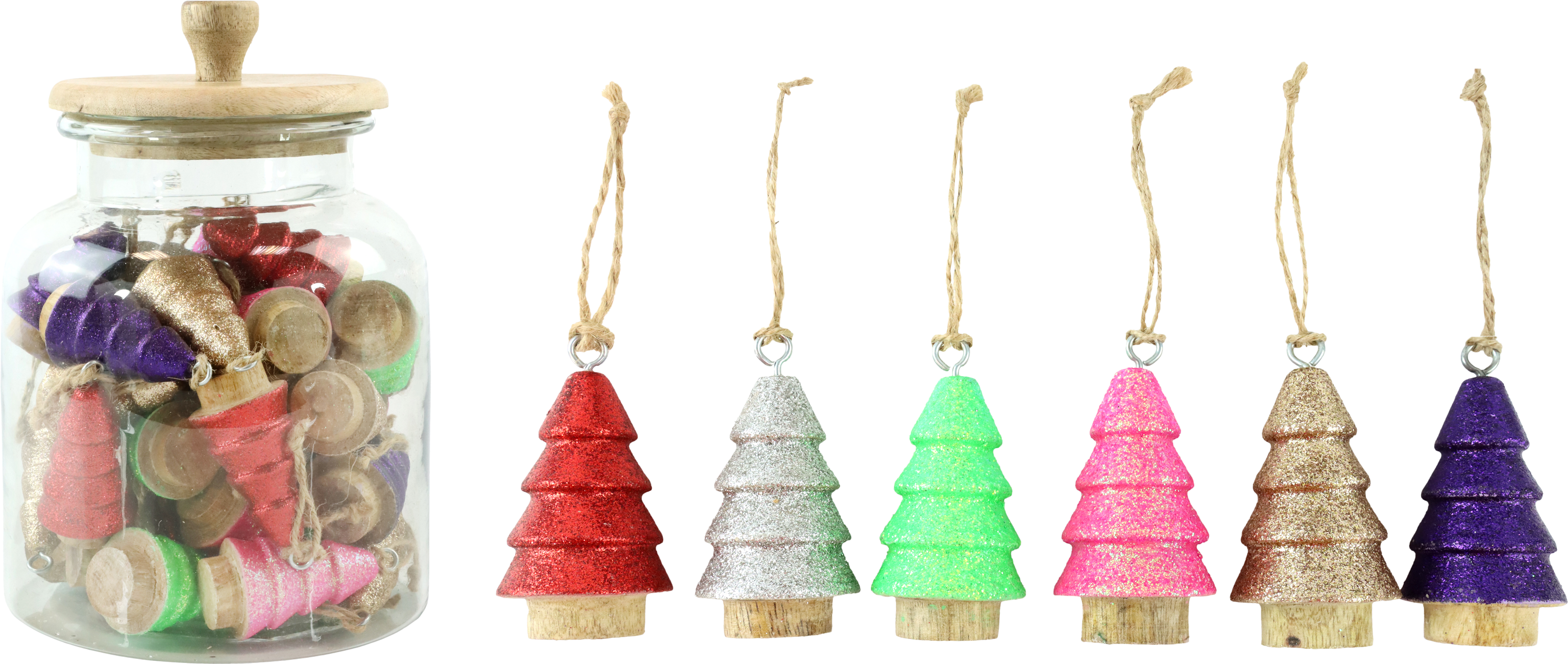 7903 GLITZERBÄUME IM GLAS S/37